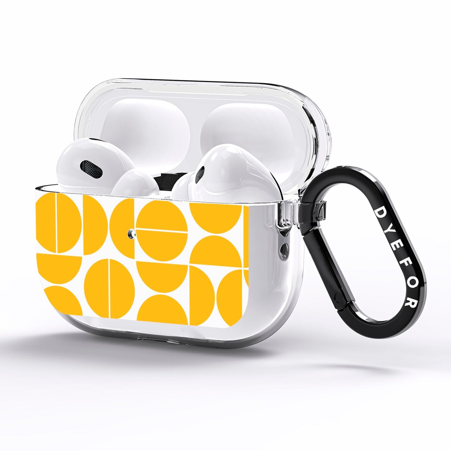 Circular Geometric Pattern AirPods Pro Clear Case Side Image