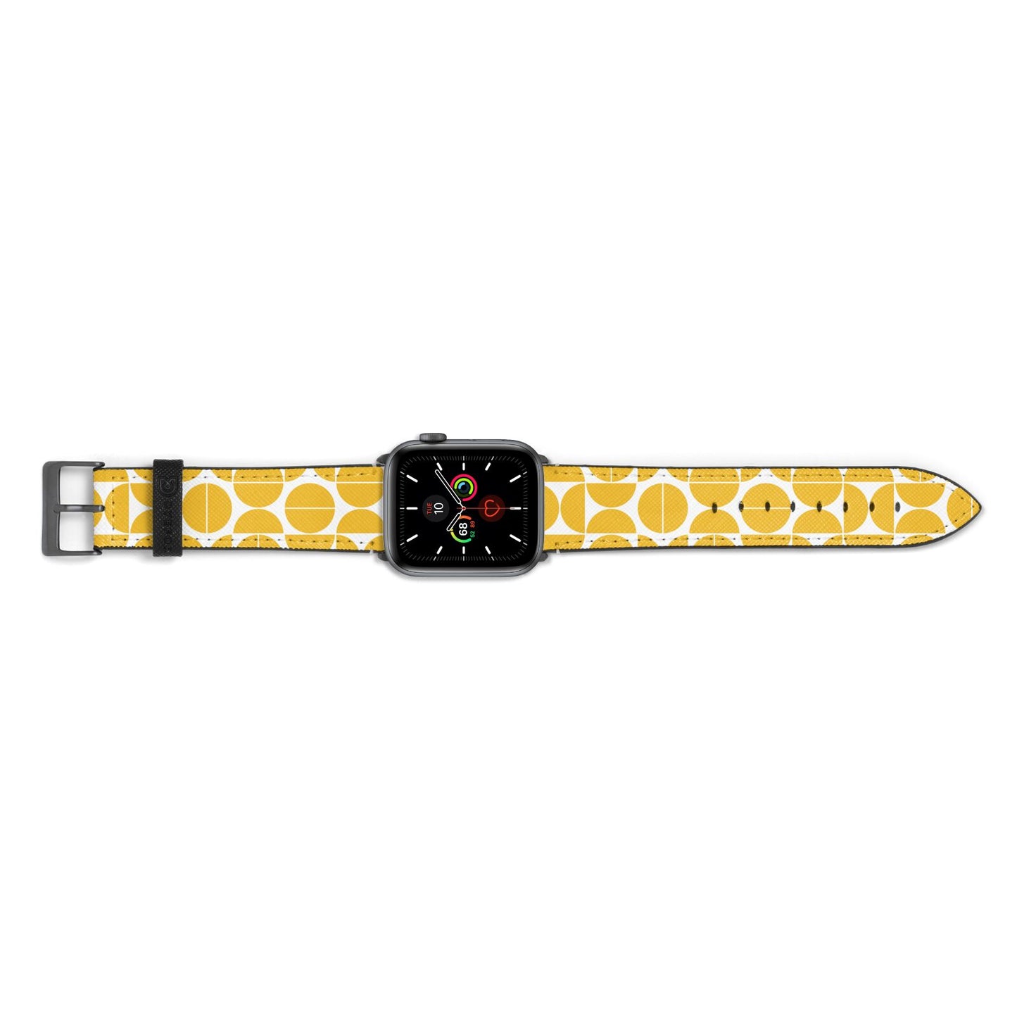 Circular Geometric Pattern Apple Watch Strap Landscape Image Space Grey Hardware