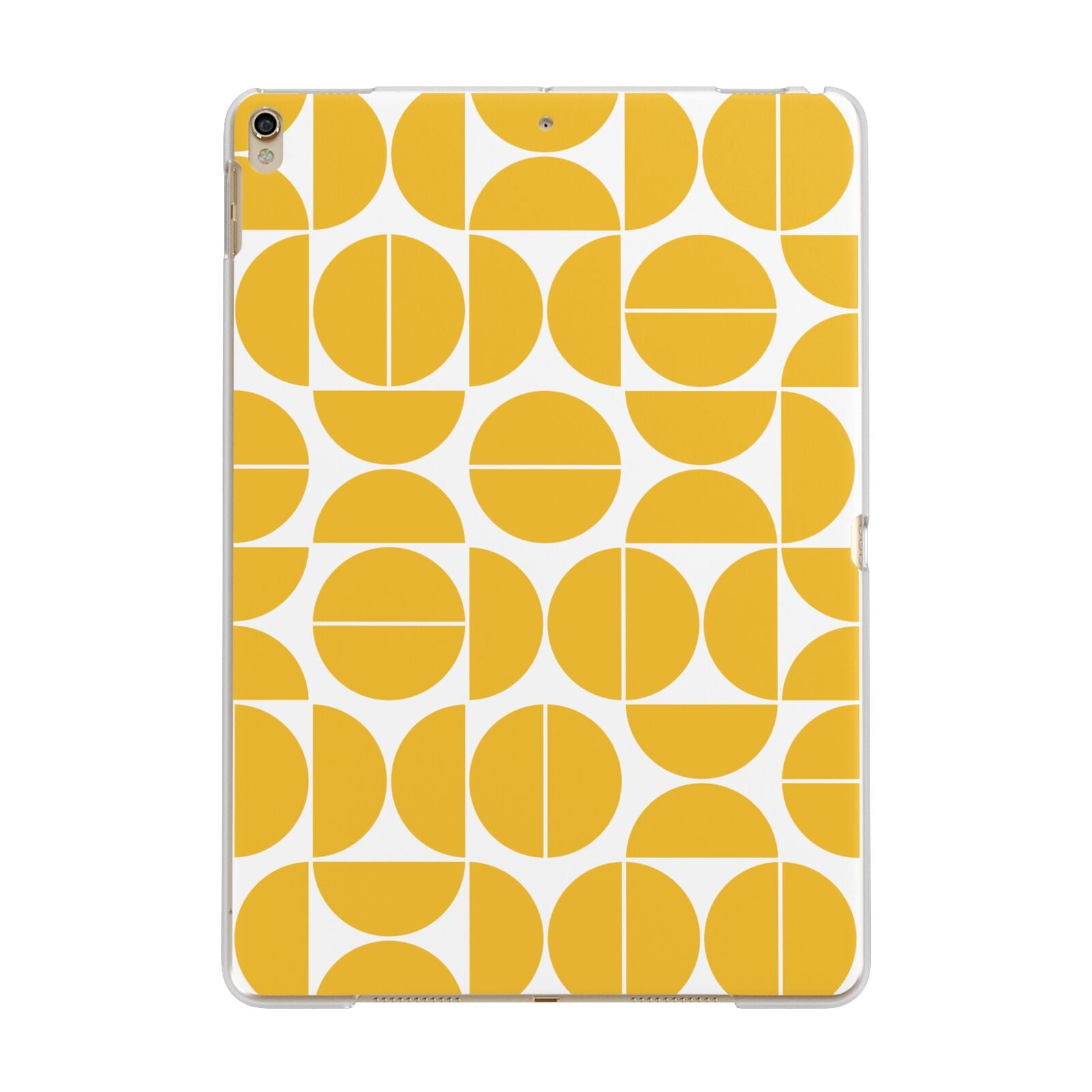 Circular Geometric Pattern Apple iPad Gold Case