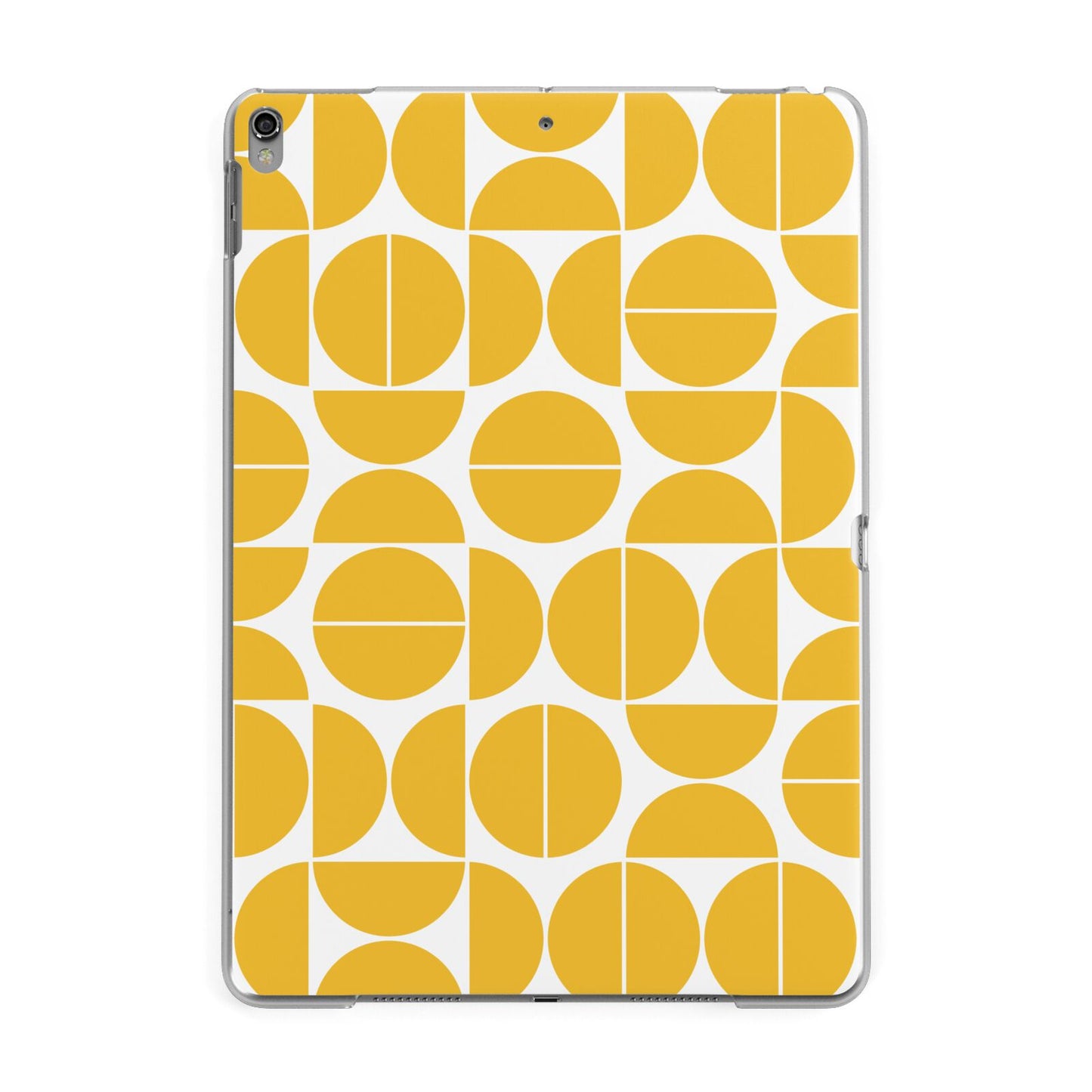 Circular Geometric Pattern Apple iPad Grey Case