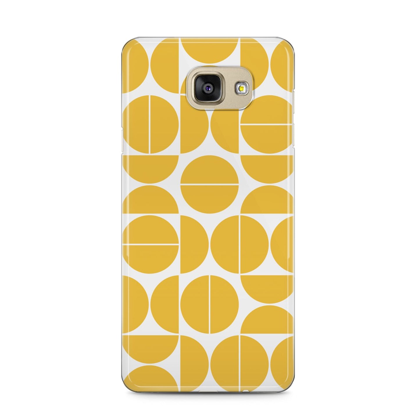 Circular Geometric Pattern Samsung Galaxy A5 2016 Case on gold phone