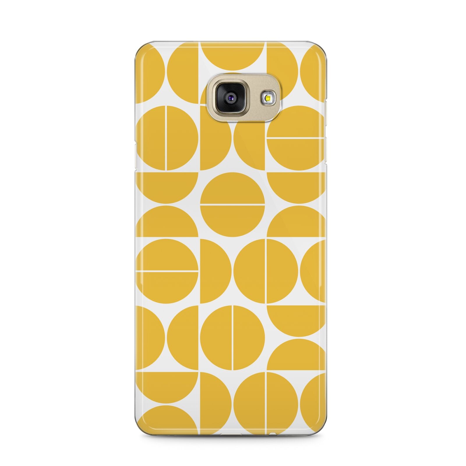 Circular Geometric Pattern Samsung Galaxy A5 2016 Case on gold phone