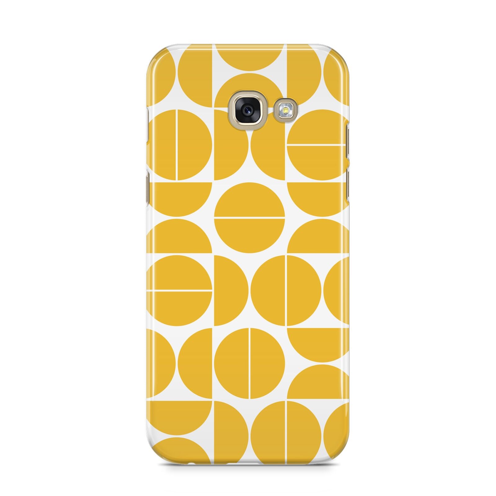 Circular Geometric Pattern Samsung Galaxy A5 2017 Case on gold phone