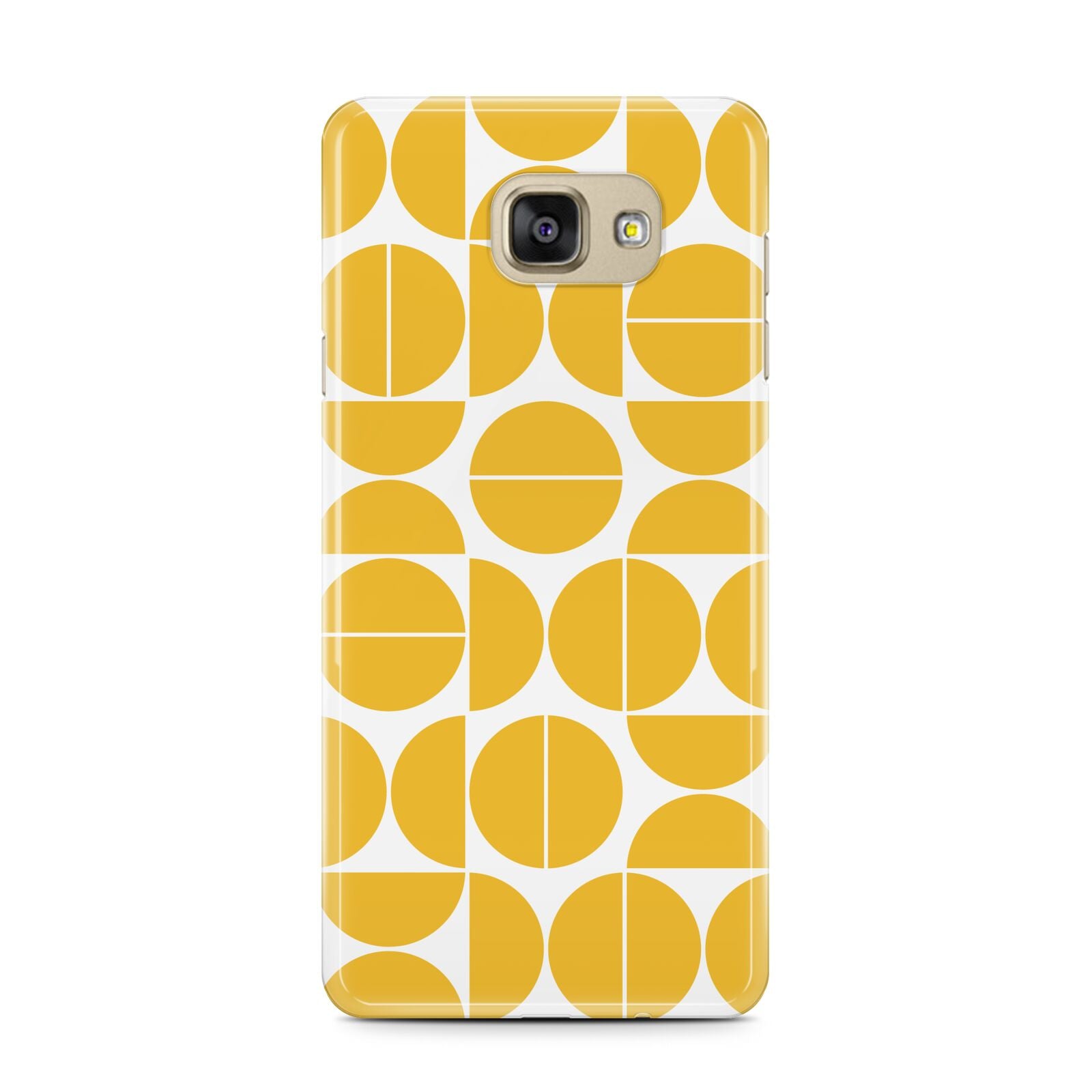 Circular Geometric Pattern Samsung Galaxy A7 2016 Case on gold phone