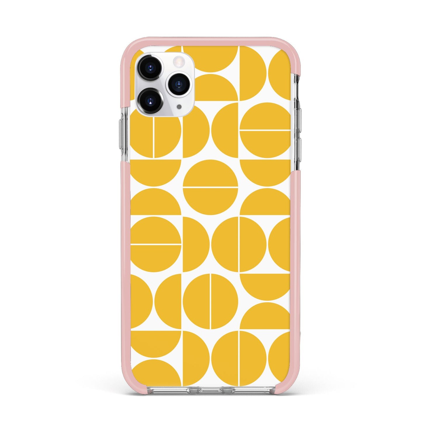 Circular Geometric Pattern iPhone 11 Pro Max Impact Pink Edge Case