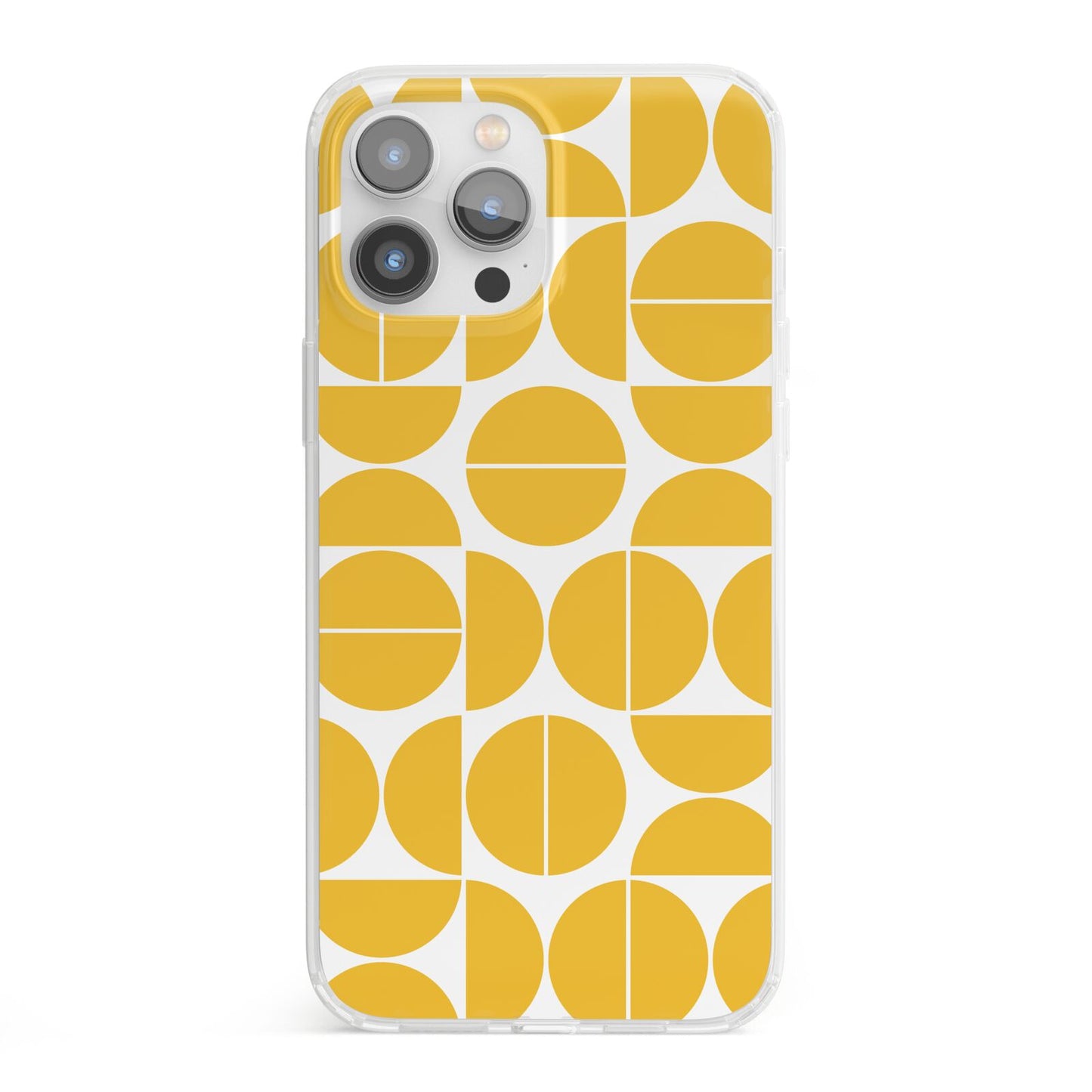 Circular Geometric Pattern iPhone 13 Pro Max Clear Bumper Case