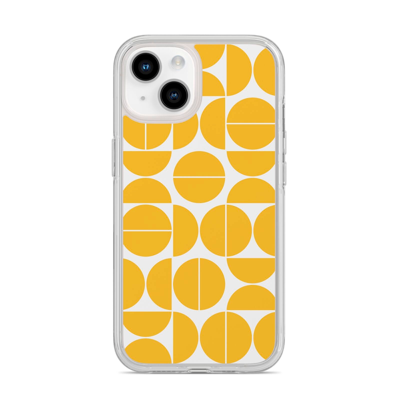 Circular Geometric Pattern iPhone 14 Clear Tough Case Starlight