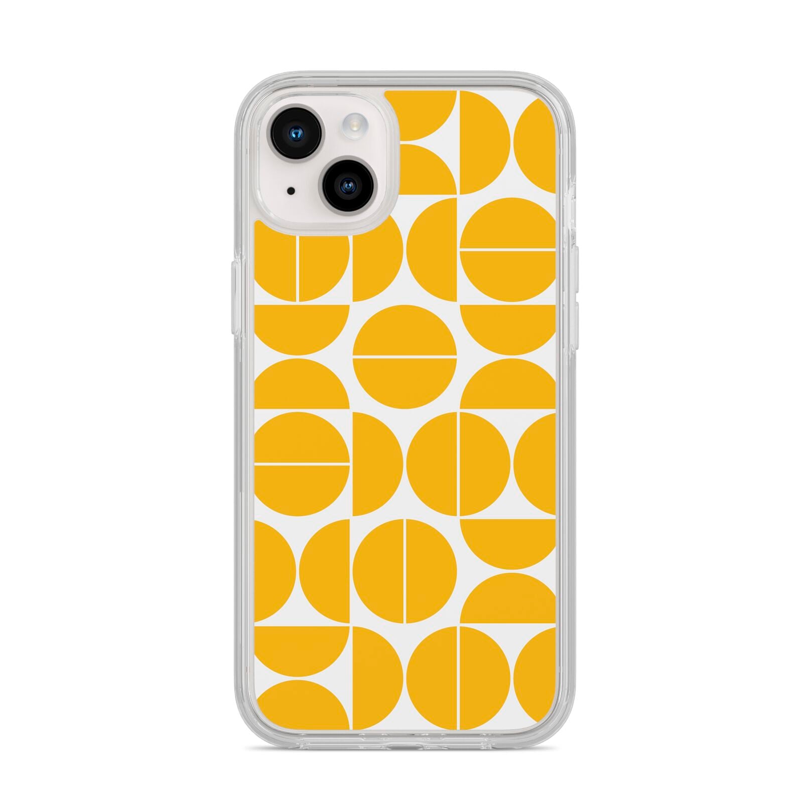 Circular Geometric Pattern iPhone 14 Plus Clear Tough Case Starlight