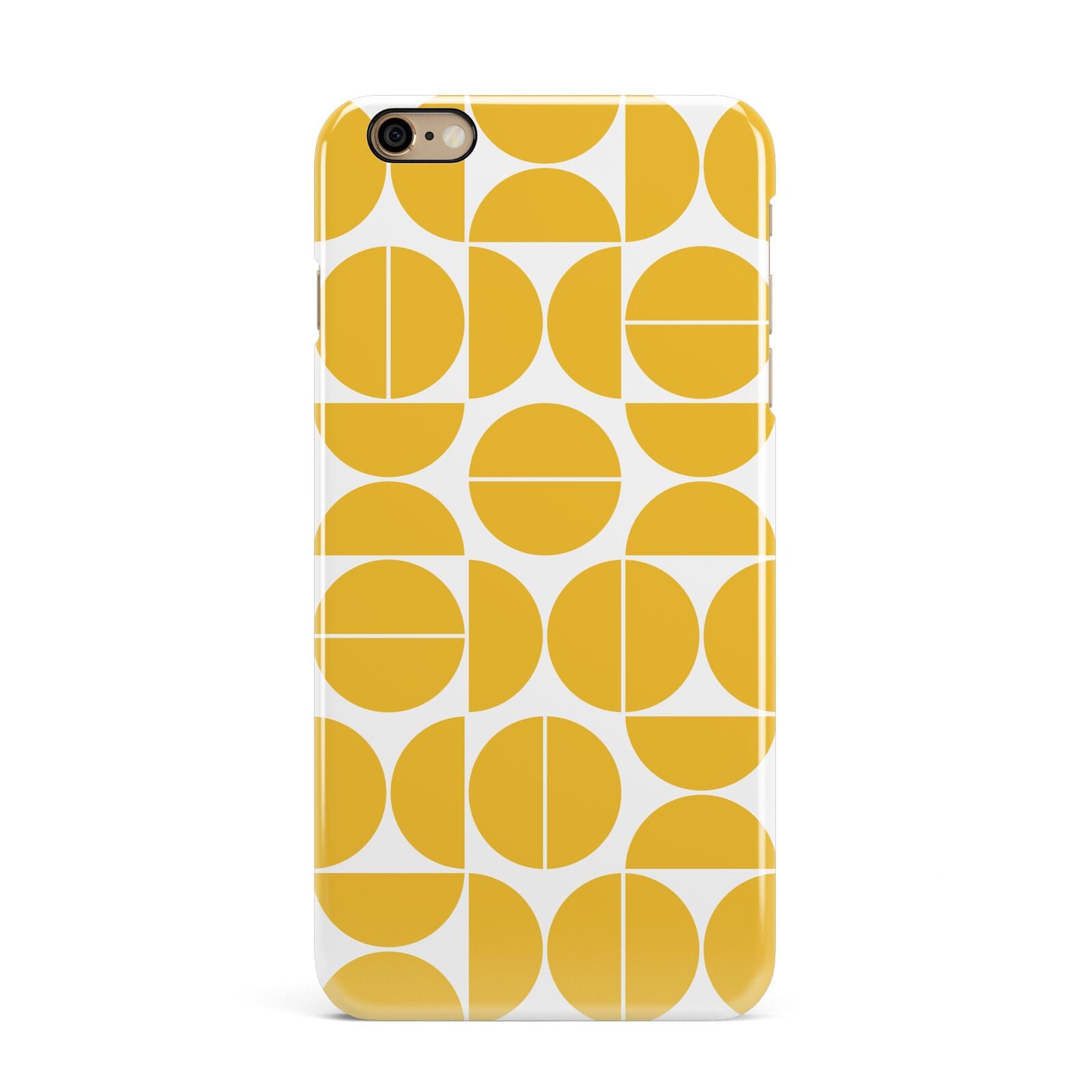 Circular Geometric Pattern iPhone 6 Plus 3D Snap Case on Gold Phone