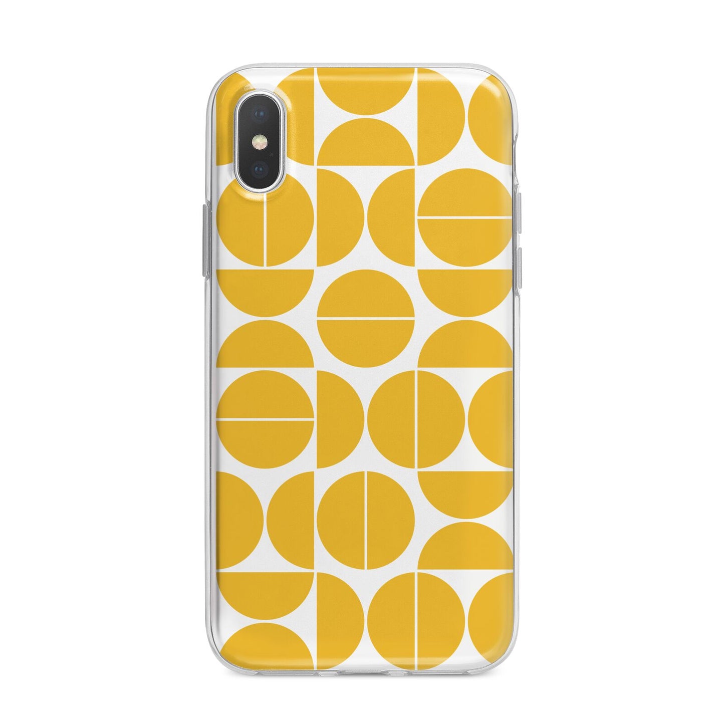 Circular Geometric Pattern iPhone X Bumper Case on Silver iPhone Alternative Image 1