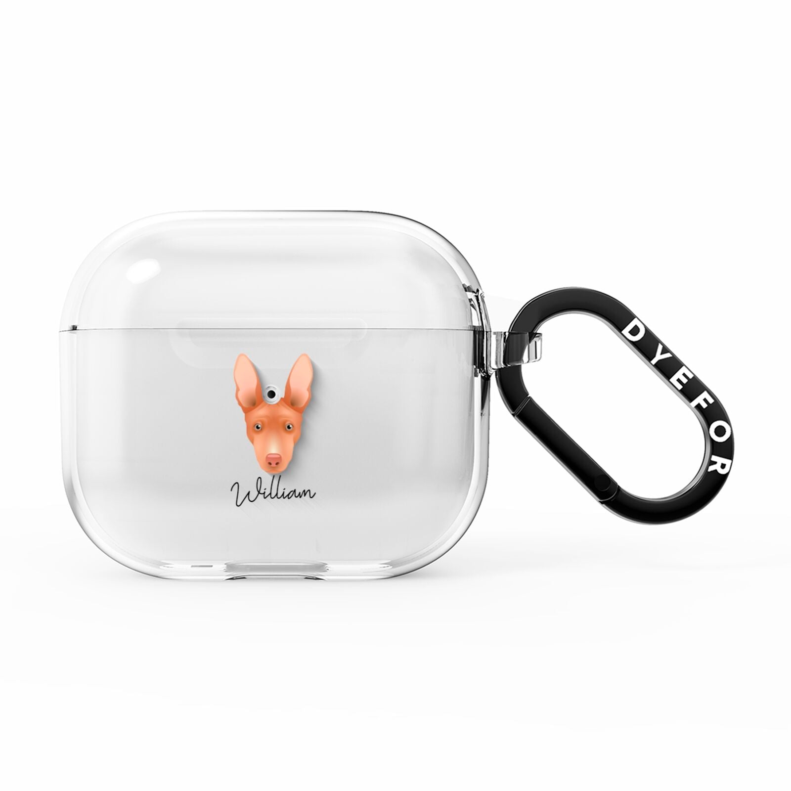 Cirneco Dell Etna Personalised AirPods Clear Case 3rd Gen