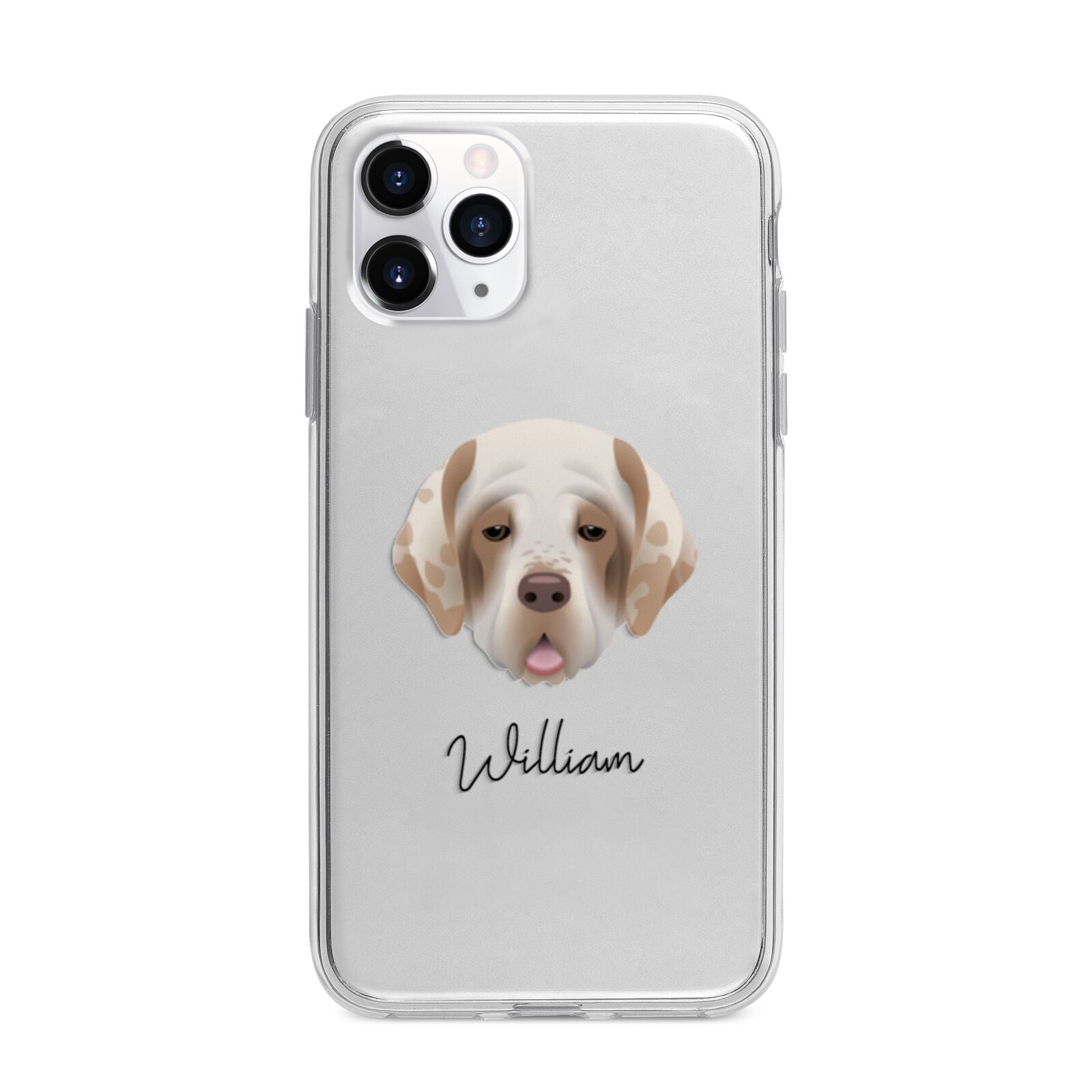 Cirneco Dell Etna Personalised Apple iPhone 11 Pro Max in Silver with Bumper Case