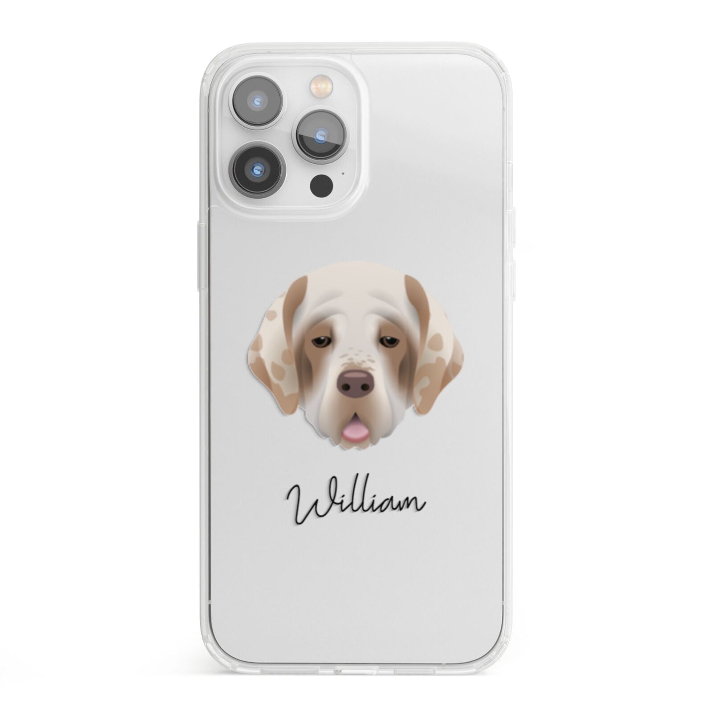 Cirneco Dell Etna Personalised iPhone 13 Pro Max Clear Bumper Case