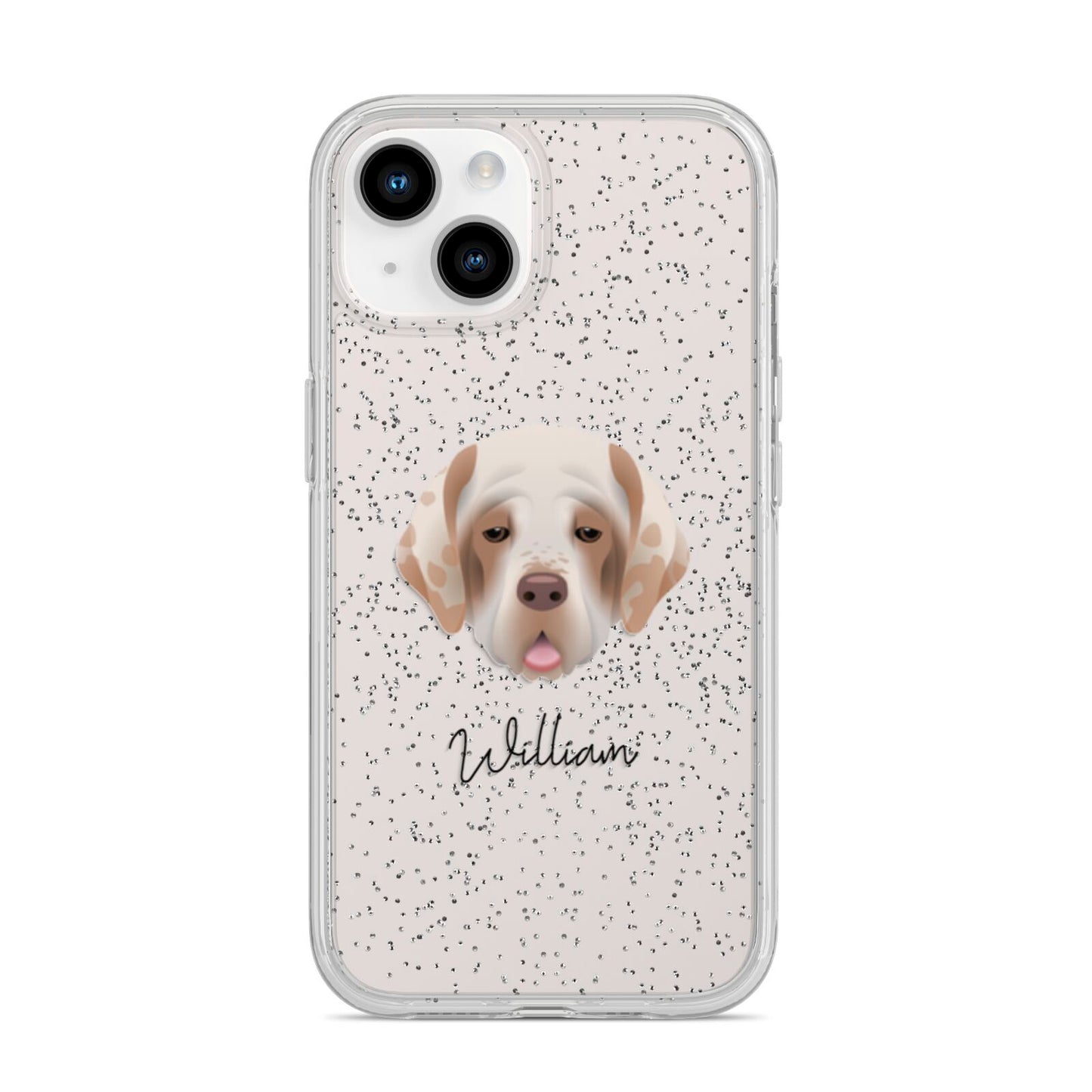 Cirneco Dell Etna Personalised iPhone 14 Glitter Tough Case Starlight