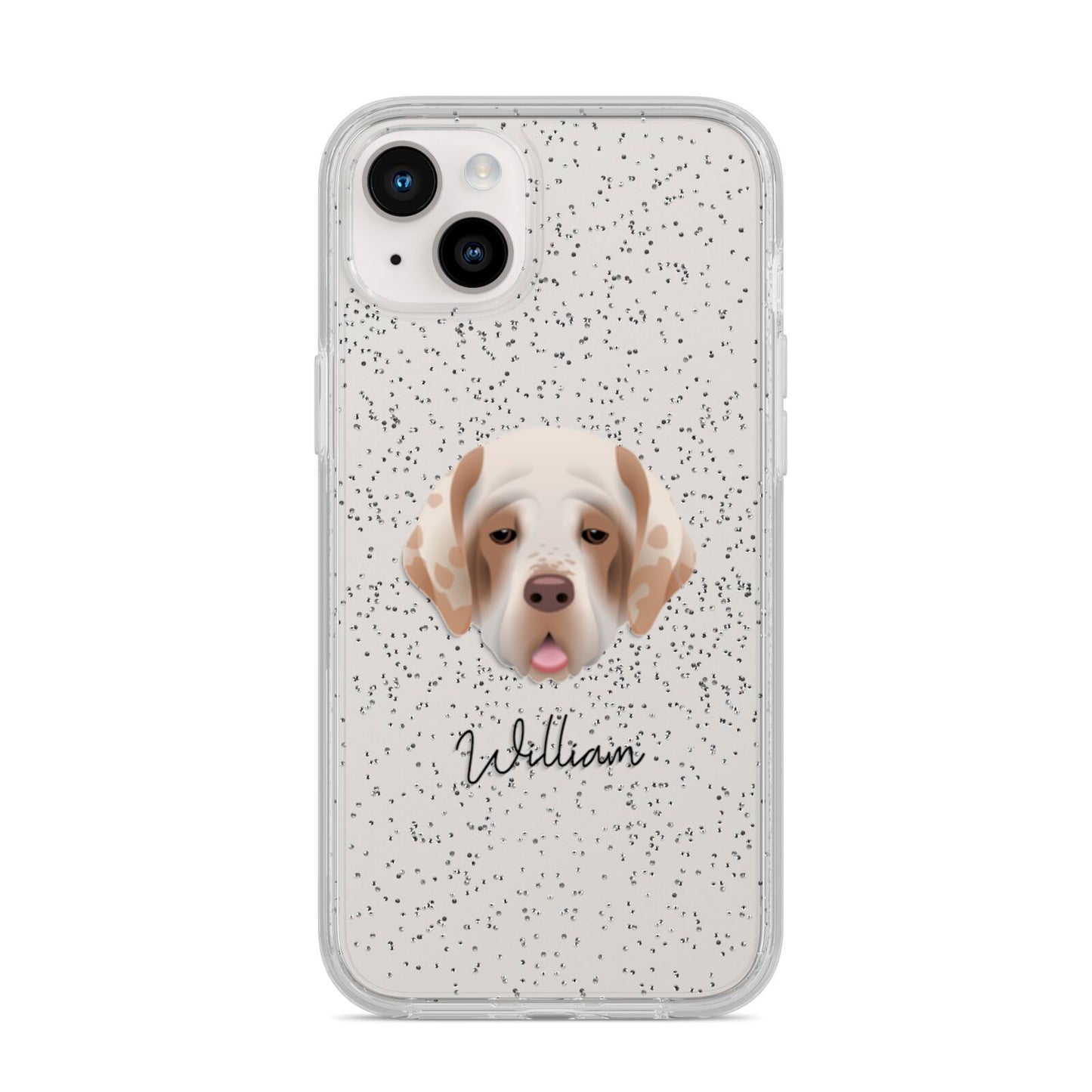 Cirneco Dell Etna Personalised iPhone 14 Plus Glitter Tough Case Starlight