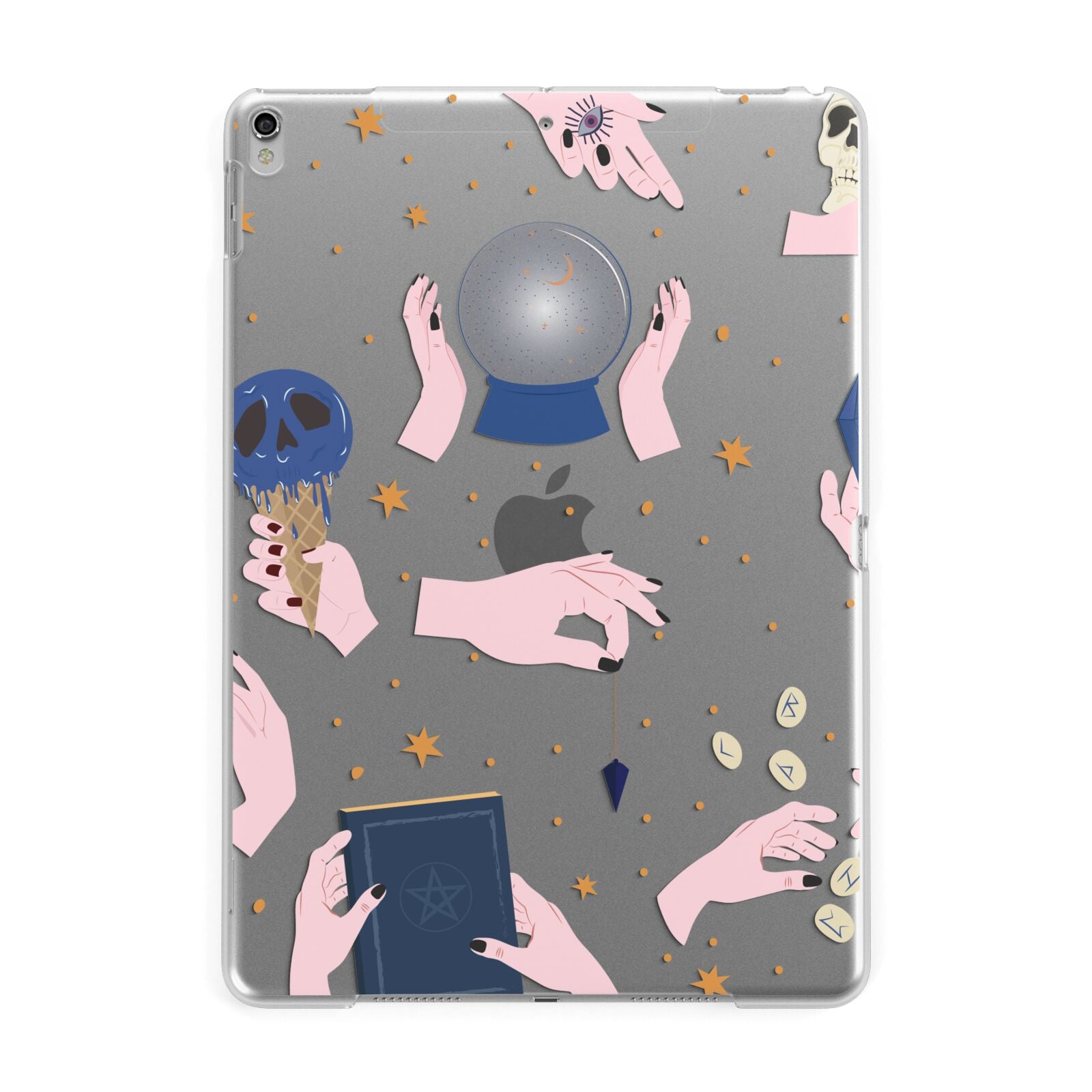 Clairvoyant Witches Hands Apple iPad Silver Case