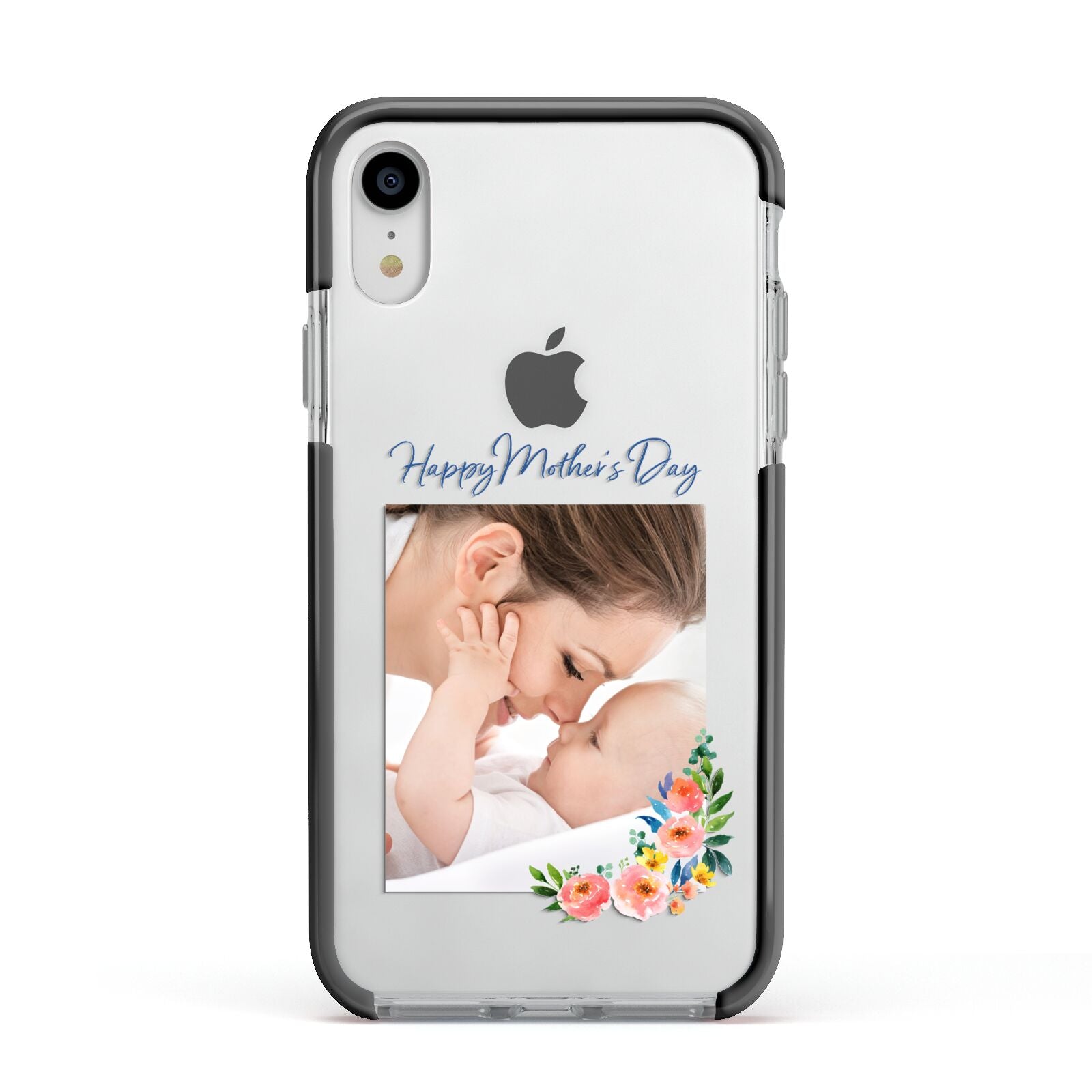 Classic Mothers Day Apple iPhone XR Impact Case Black Edge on Silver Phone