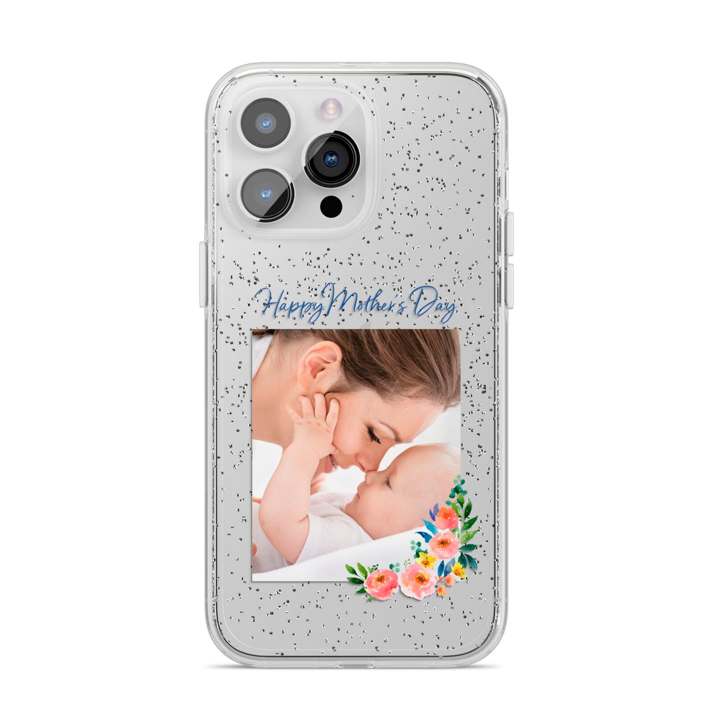 Classic Mothers Day iPhone 14 Pro Max Glitter Tough Case Silver