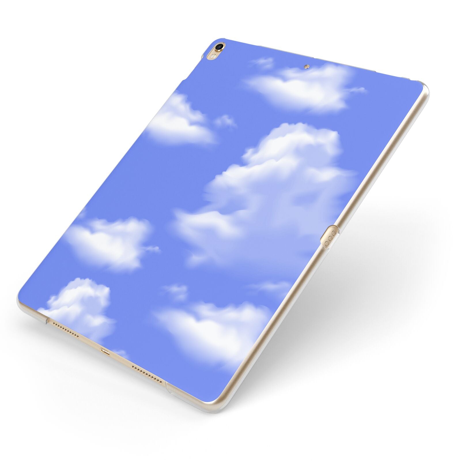 Clouds Apple iPad Case on Gold iPad Side View