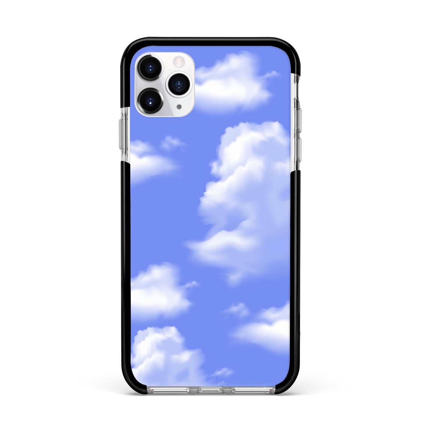 Clouds Apple iPhone 11 Pro Max in Silver with Black Impact Case