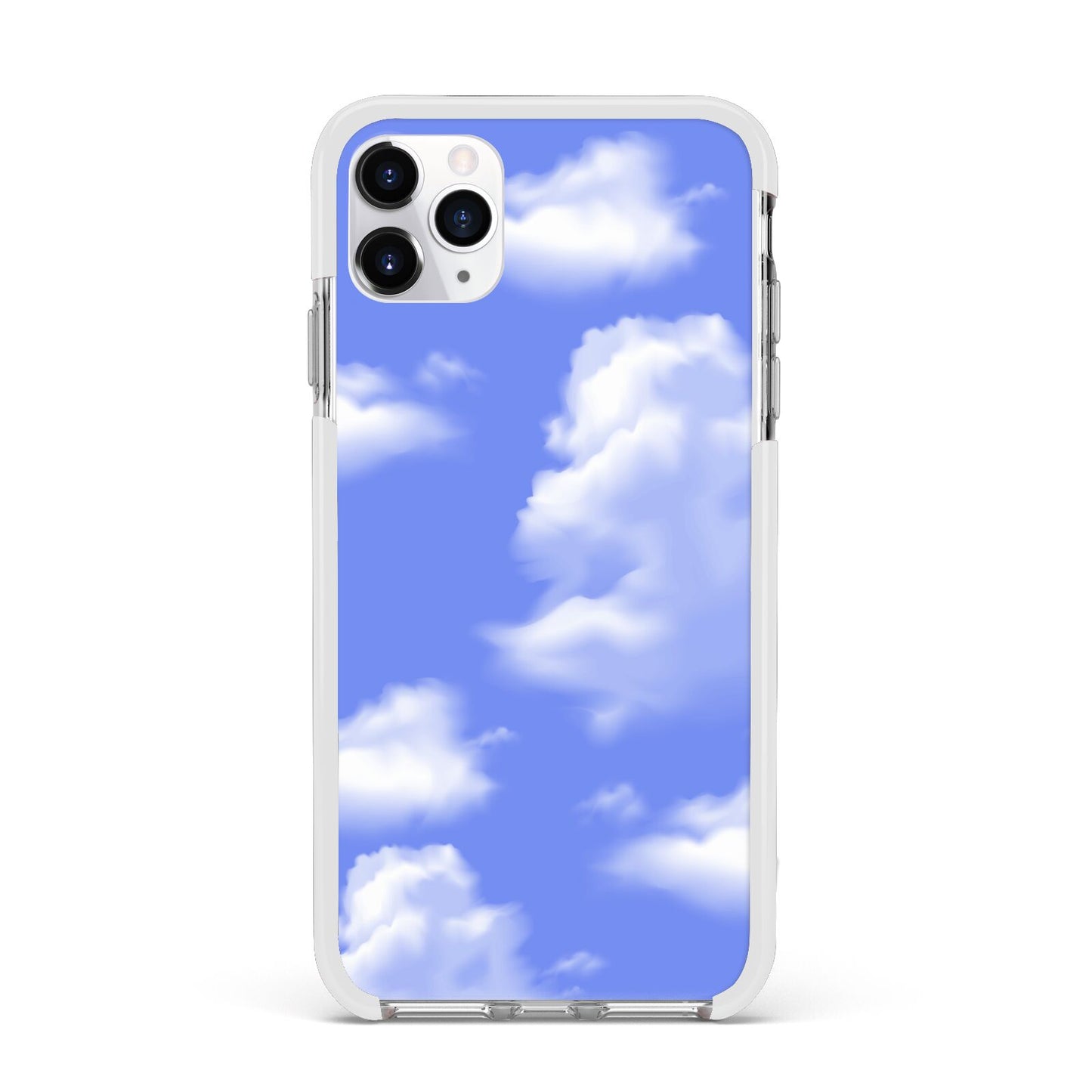 Clouds Apple iPhone 11 Pro Max in Silver with White Impact Case