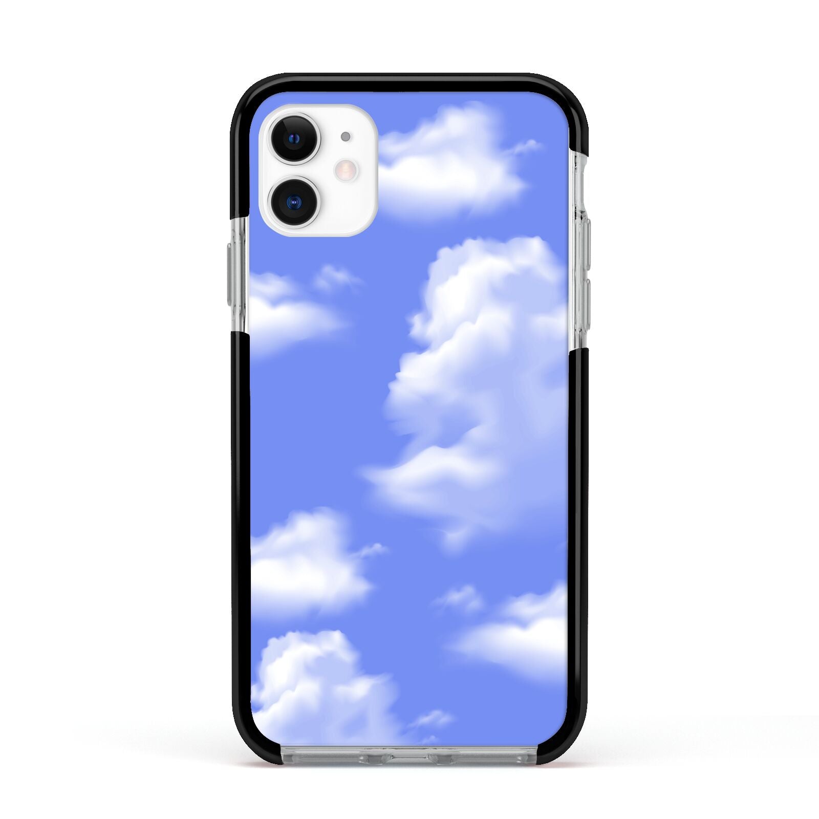 Clouds Apple iPhone 11 in White with Black Impact Case