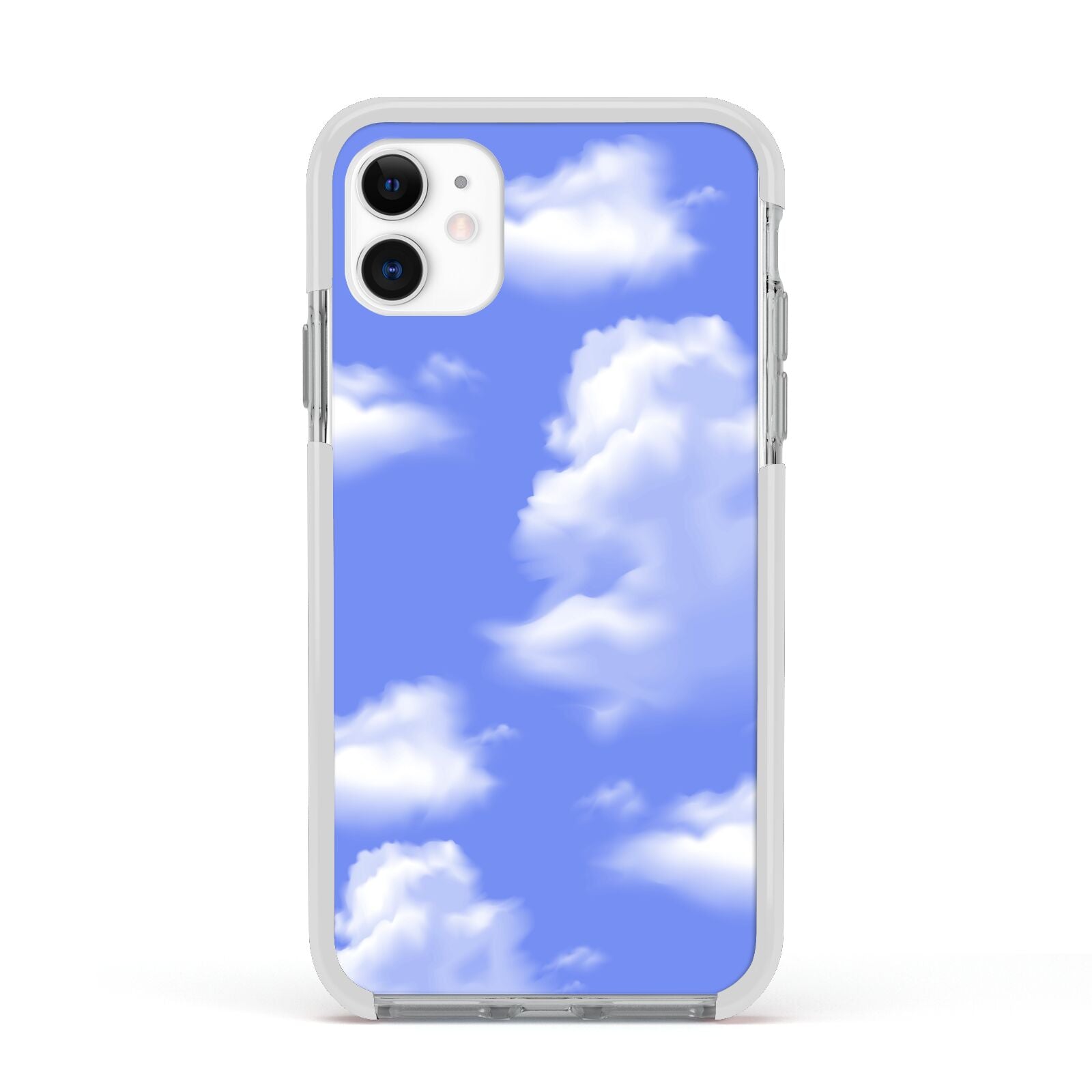 Clouds Apple iPhone 11 in White with White Impact Case