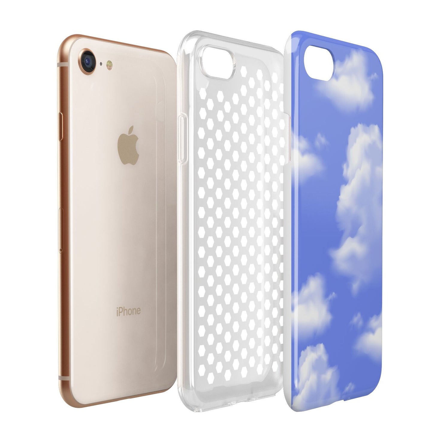 Clouds Apple iPhone 7 8 3D Tough Case Expanded View