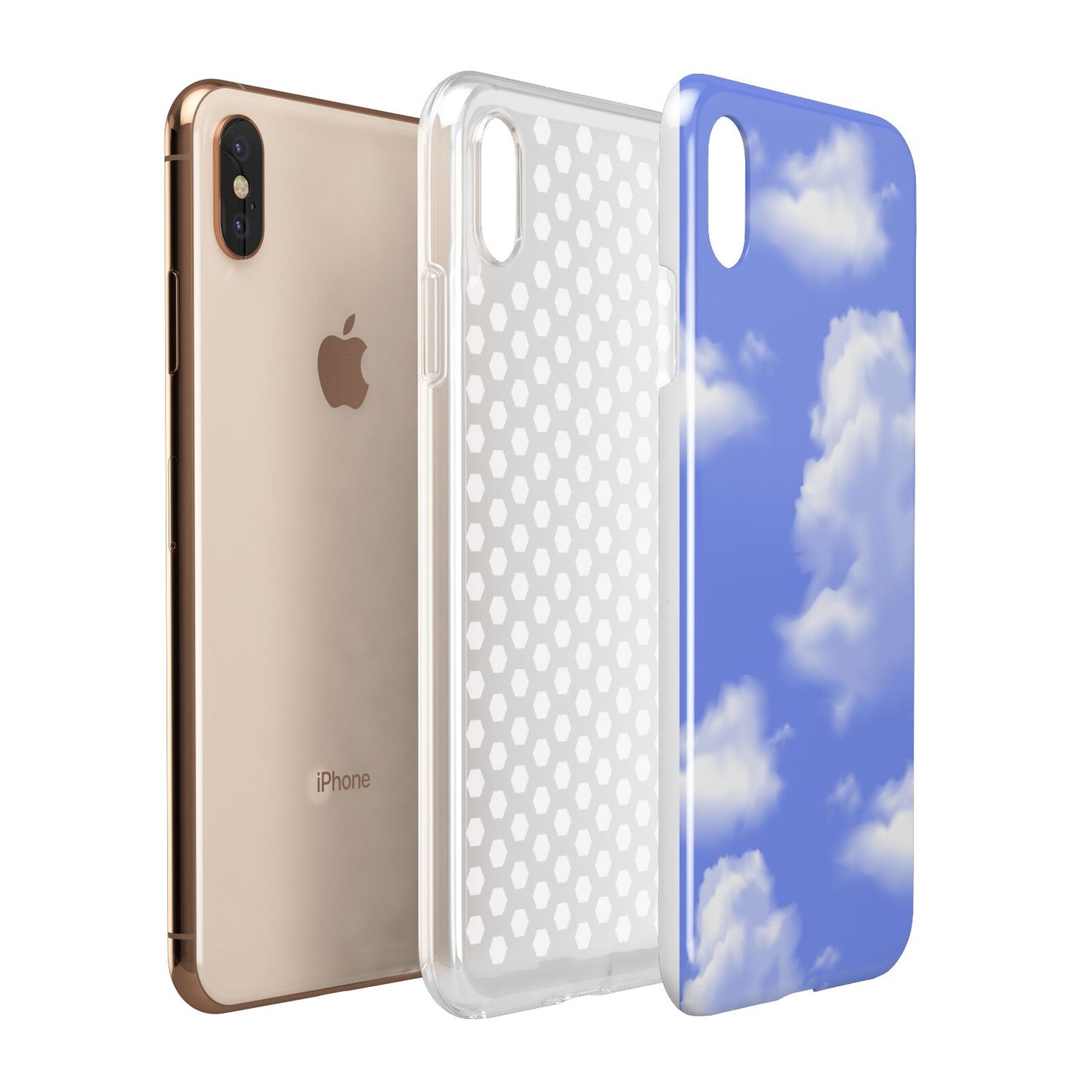 Clouds Apple iPhone Xs Max 3D Tough Case Expanded View