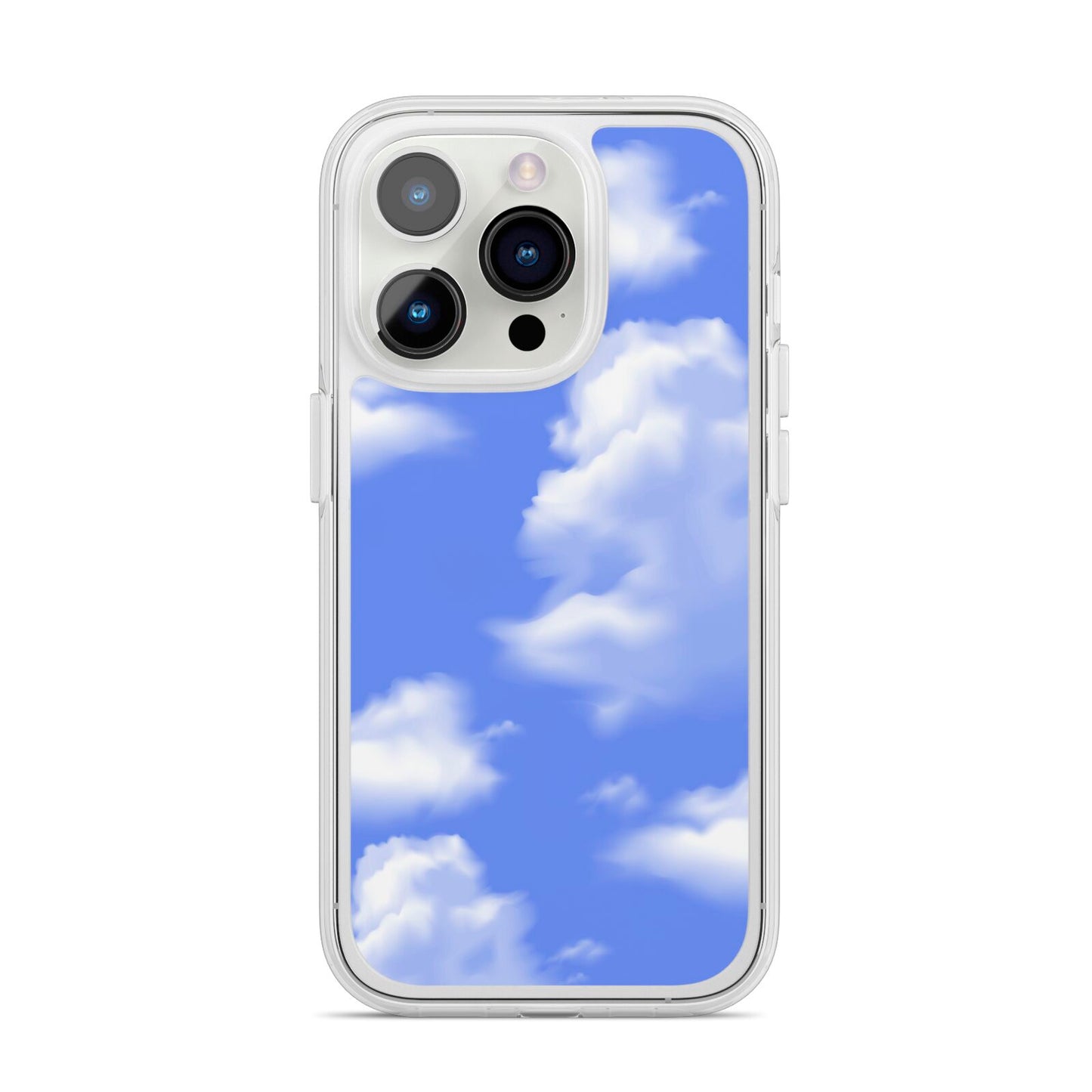 Clouds iPhone 14 Pro Clear Tough Case Silver