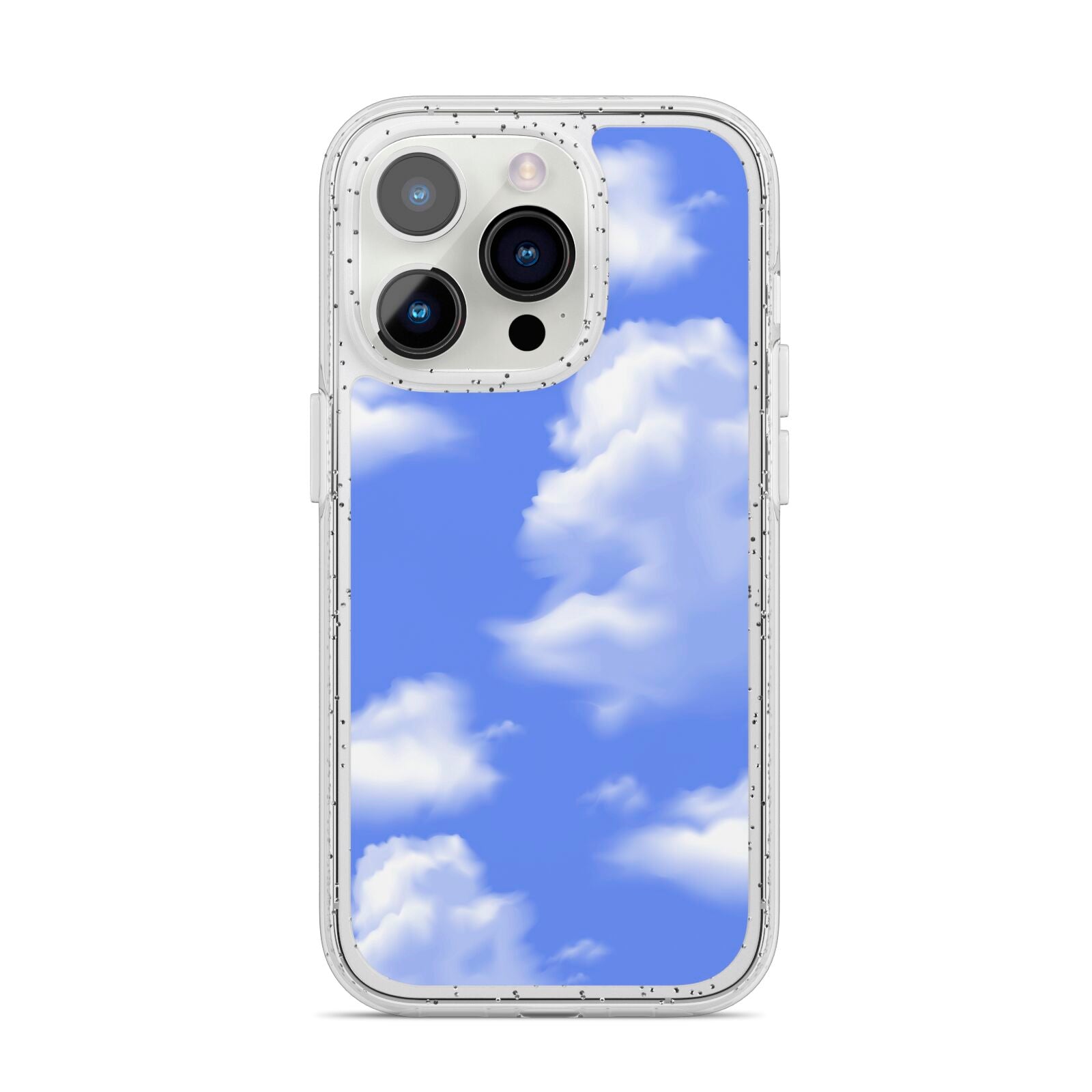 Clouds iPhone 14 Pro Glitter Tough Case Silver