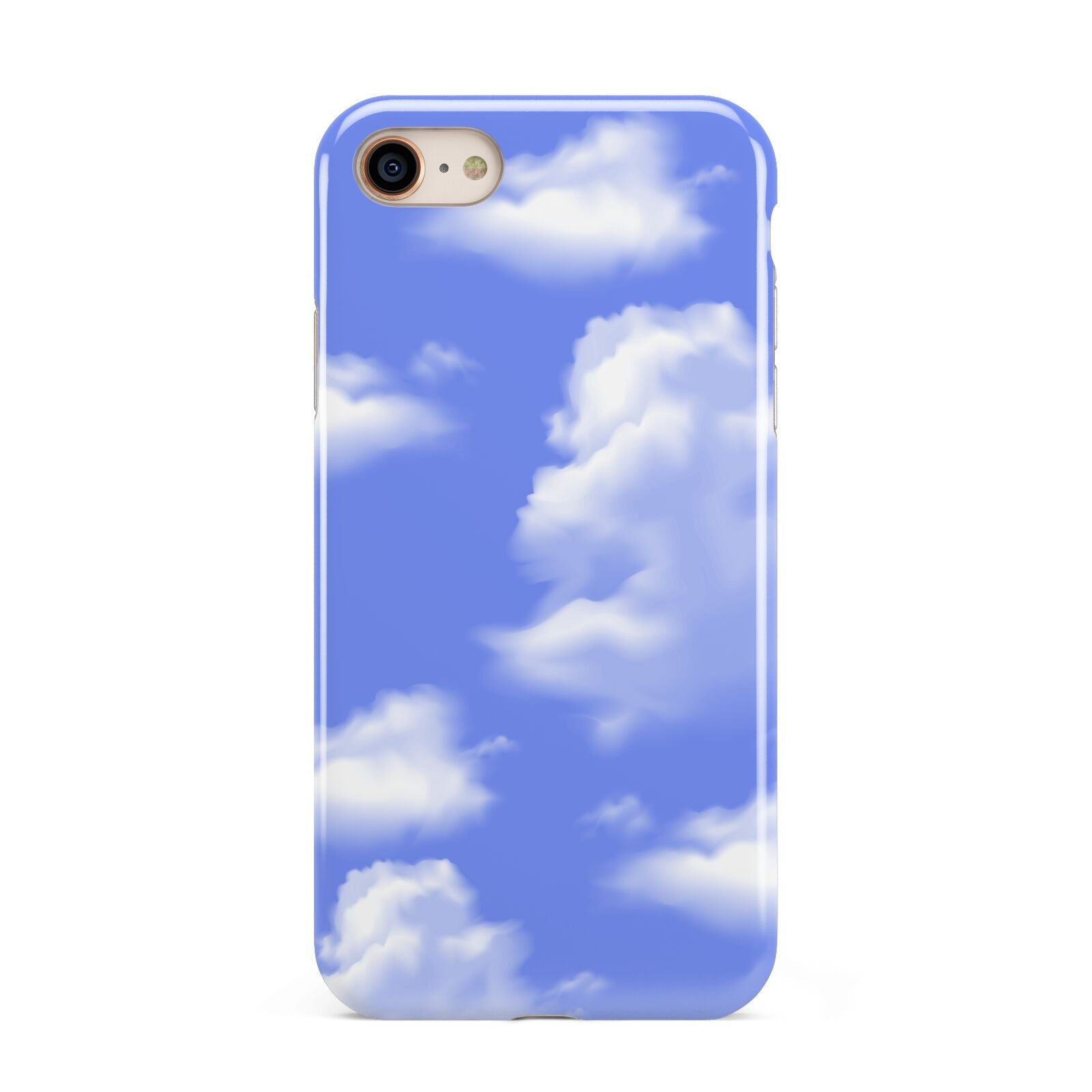 Clouds iPhone 8 3D Tough Case on Gold Phone