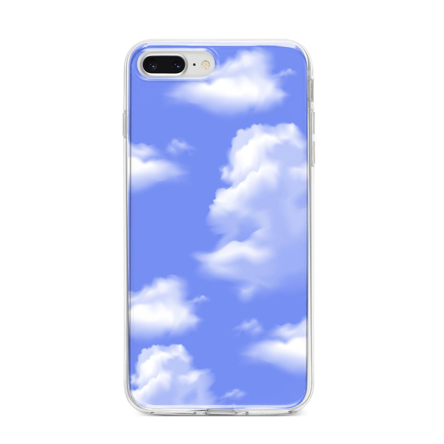 Clouds iPhone 8 Plus Bumper Case on Silver iPhone