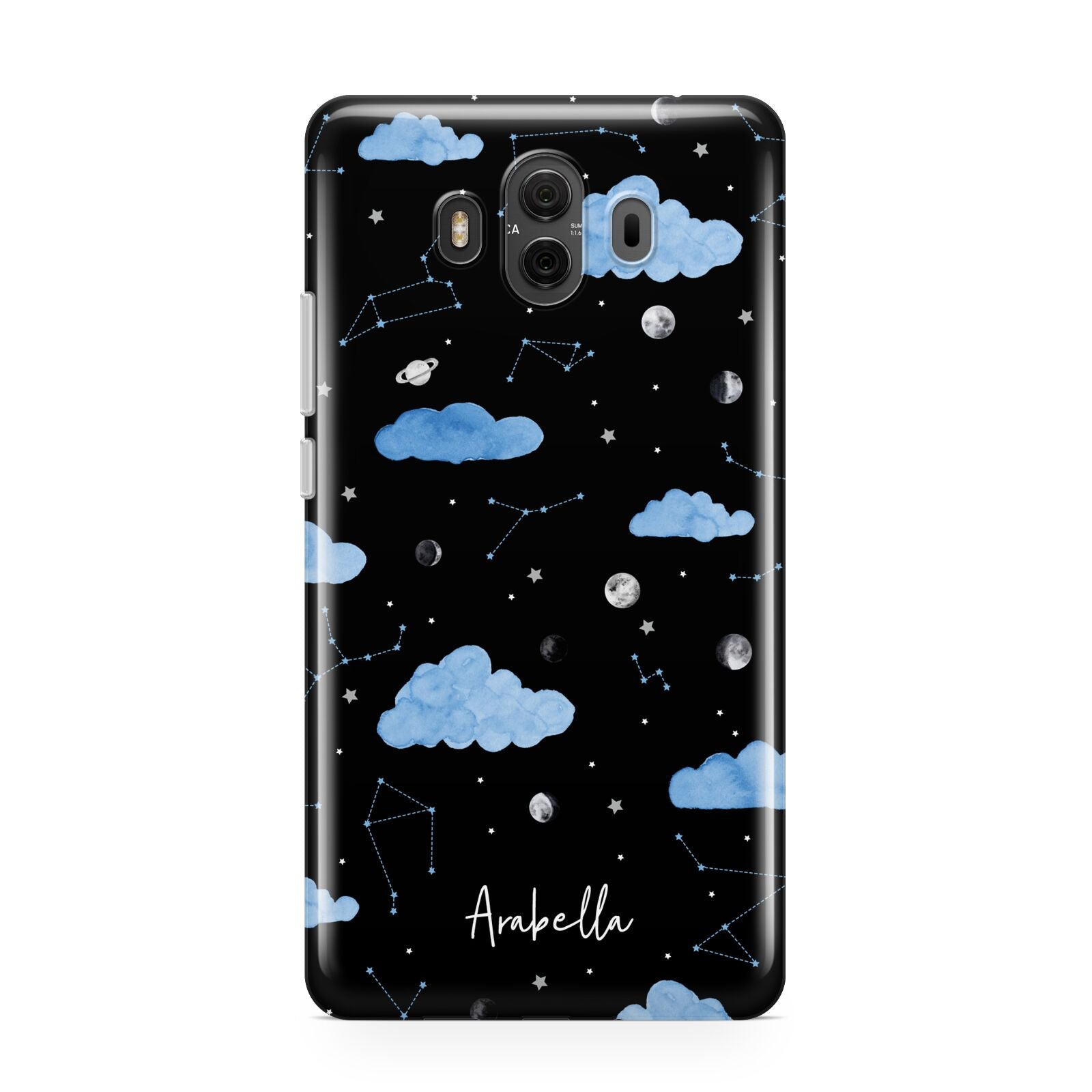 Cloudy Night Sky with Name Huawei Mate 10 Protective Phone Case