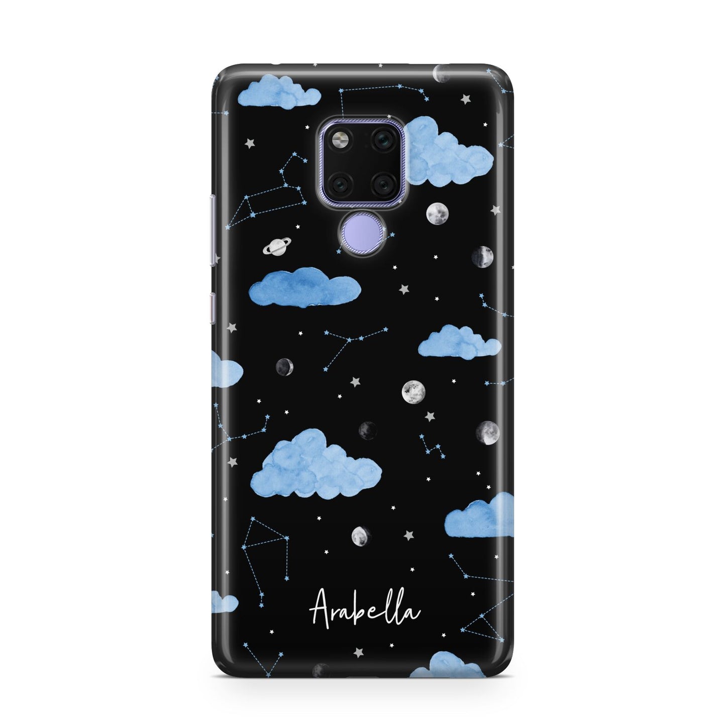 Cloudy Night Sky with Name Huawei Mate 20X Phone Case