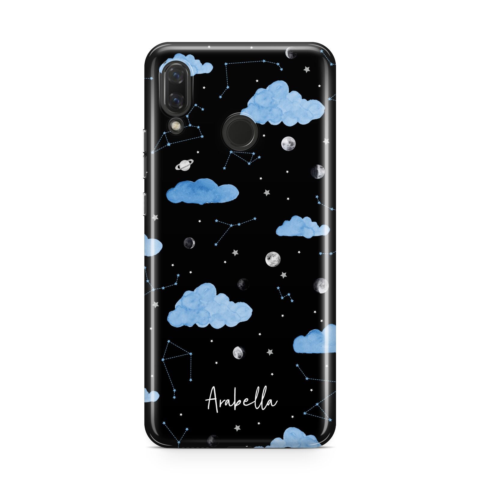 Cloudy Night Sky with Name Huawei Nova 3 Phone Case