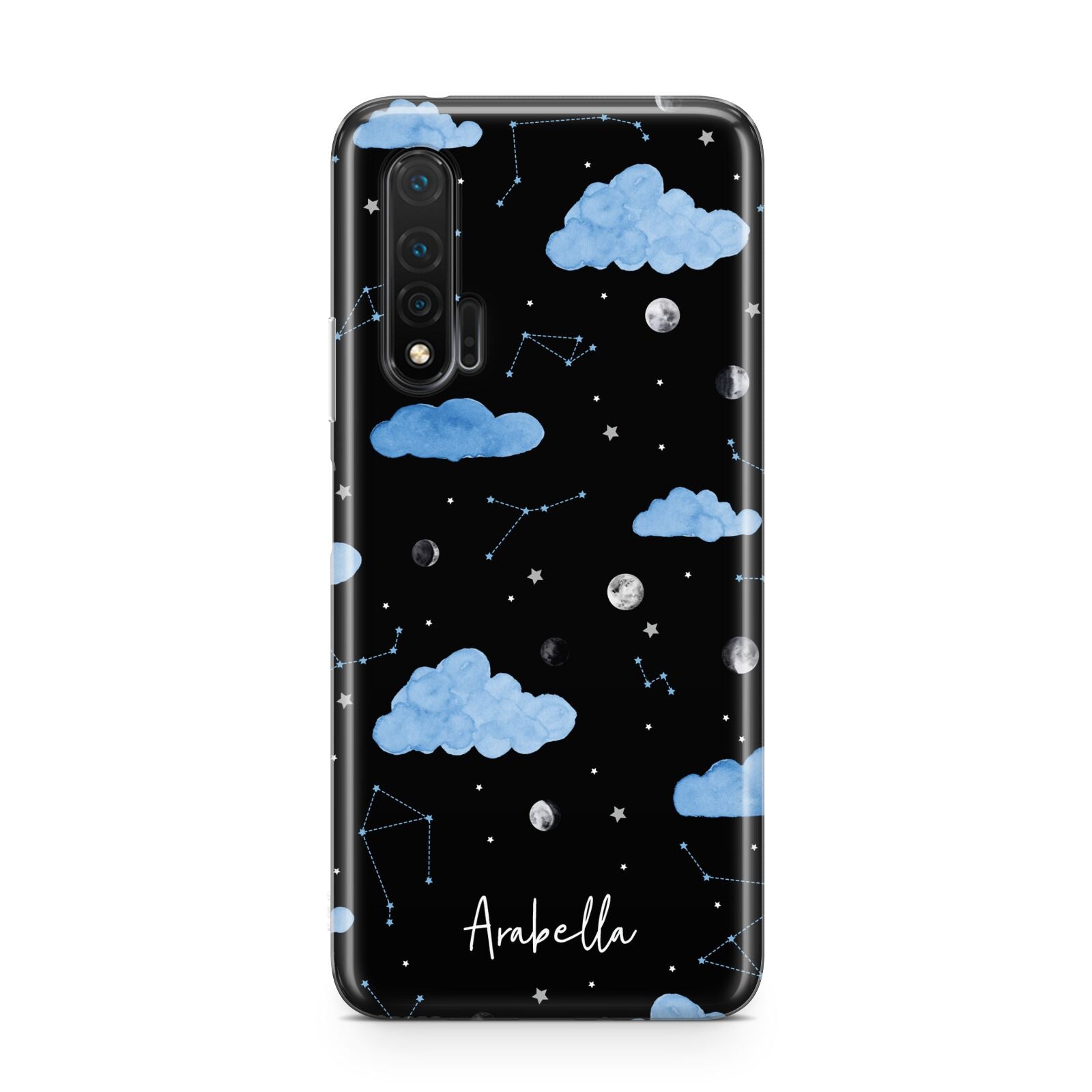 Cloudy Night Sky with Name Huawei Nova 6 Phone Case