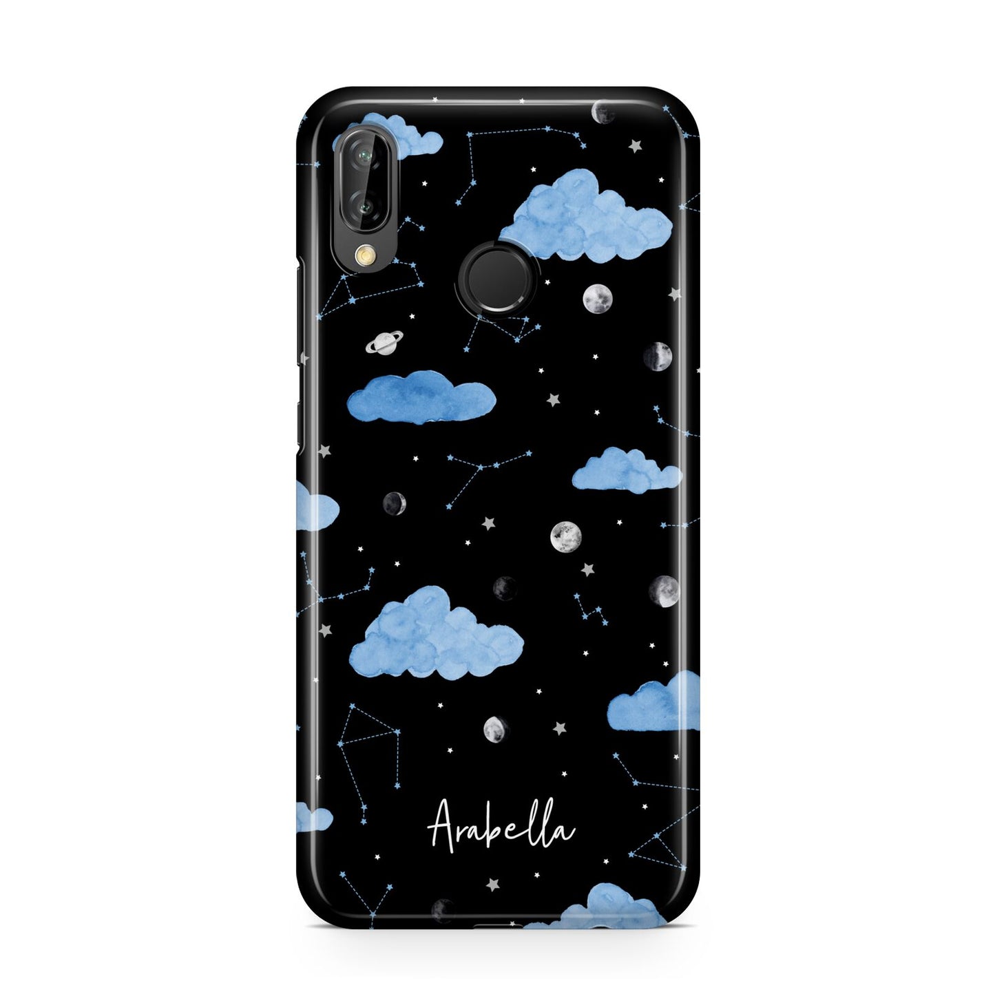 Cloudy Night Sky with Name Huawei P20 Lite Phone Case