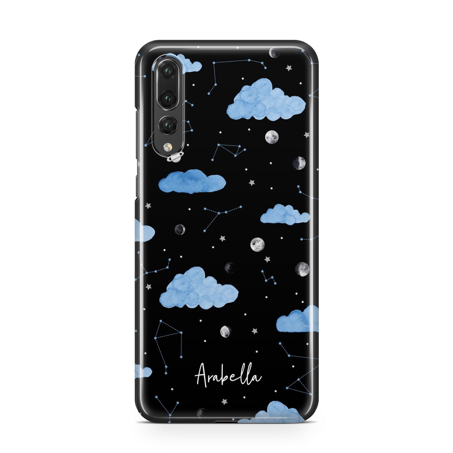 Cloudy Night Sky with Name Huawei P20 Pro Phone Case