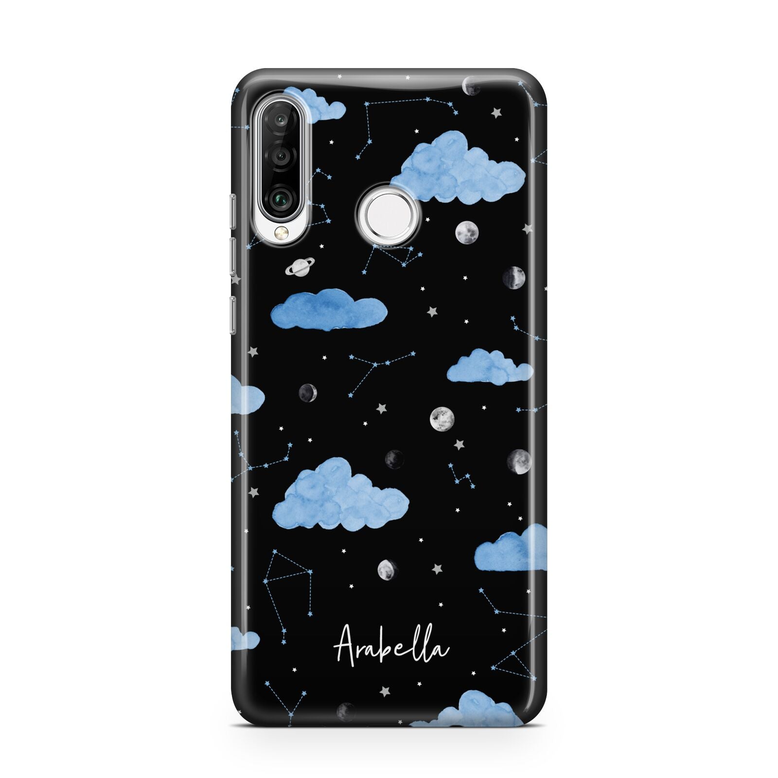 Cloudy Night Sky with Name Huawei P30 Lite Phone Case