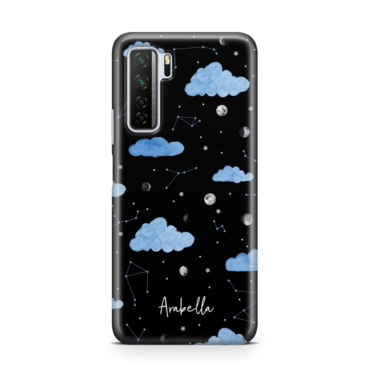 Cloudy Night Sky with Name Huawei P40 Lite 5G Phone Case