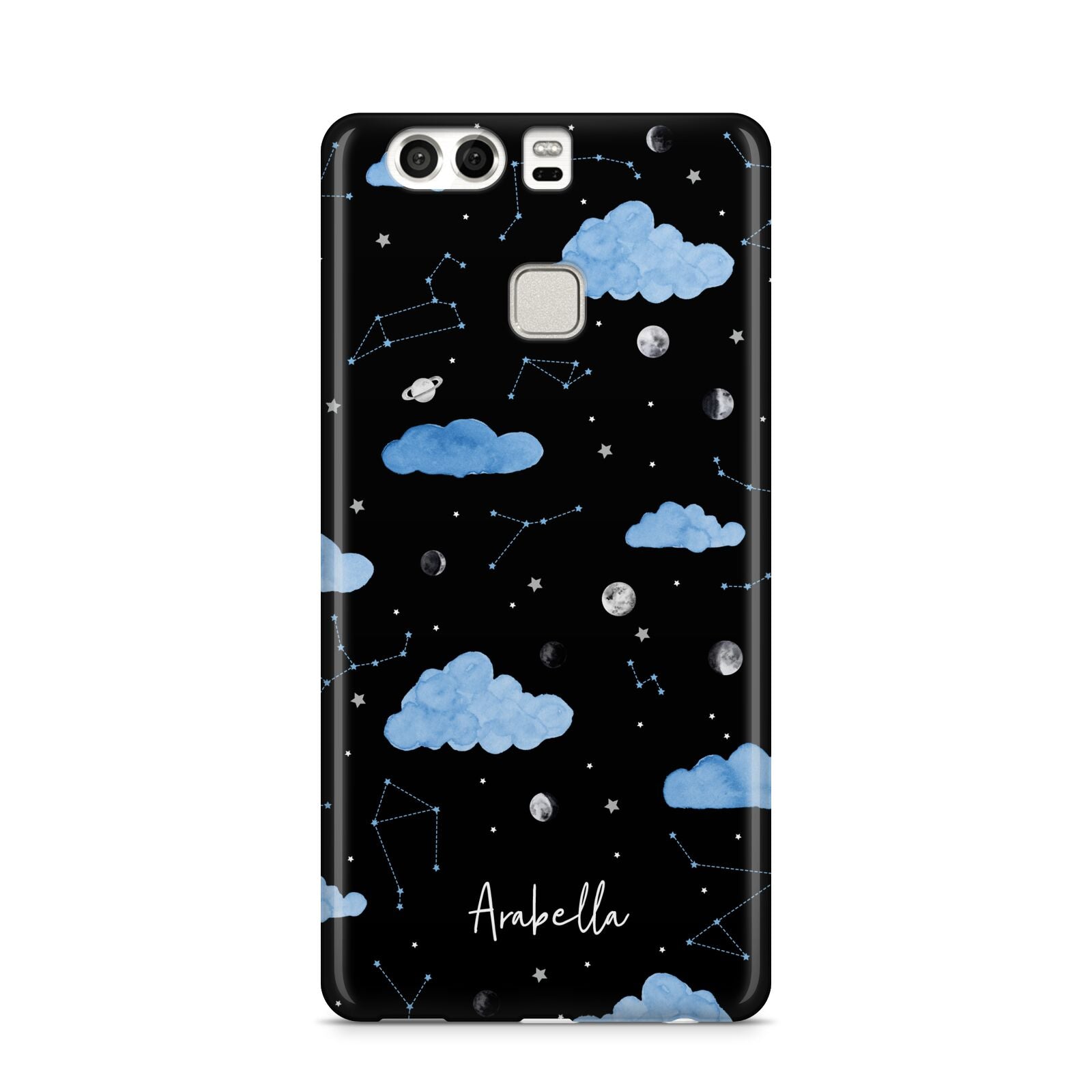 Cloudy Night Sky with Name Huawei P9 Case