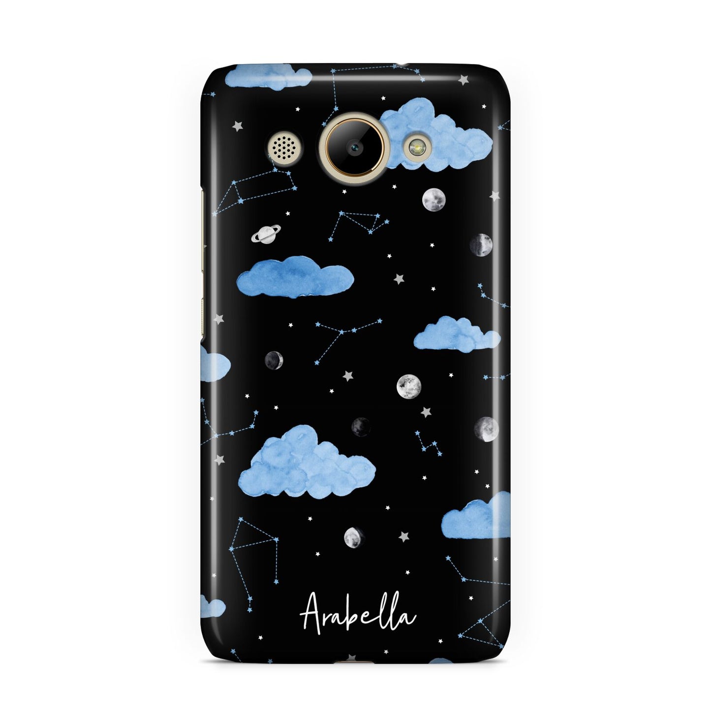 Cloudy Night Sky with Name Huawei Y3 2017