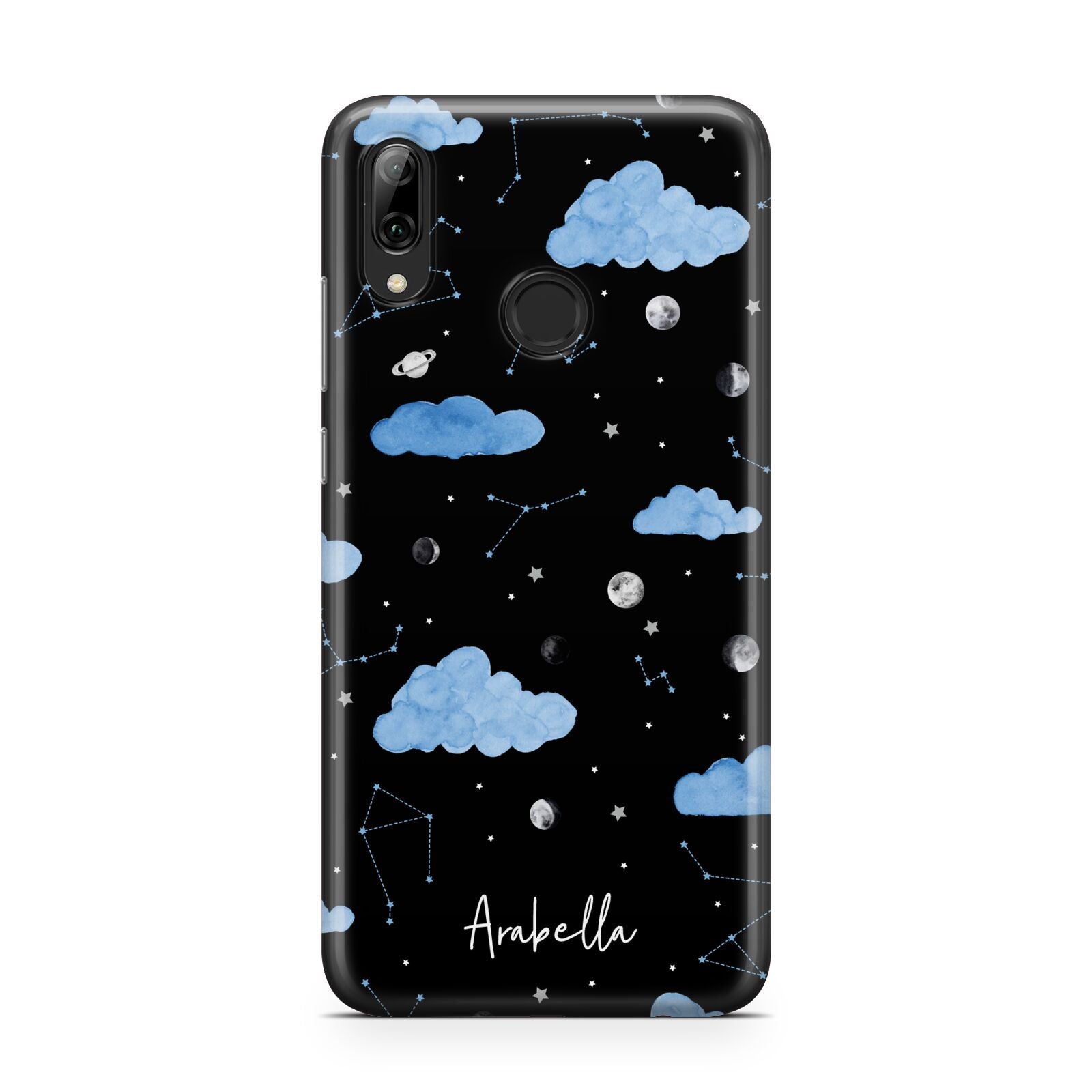 Cloudy Night Sky with Name Huawei Y7 2019