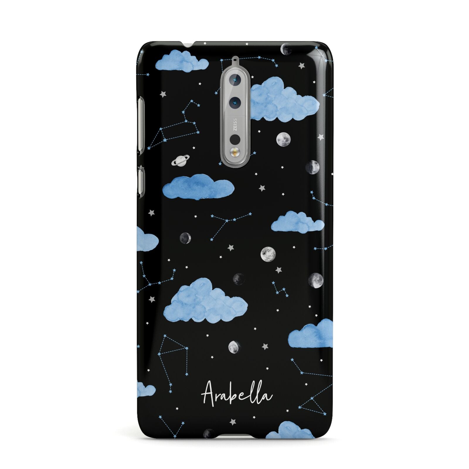 Cloudy Night Sky with Name Nokia Case