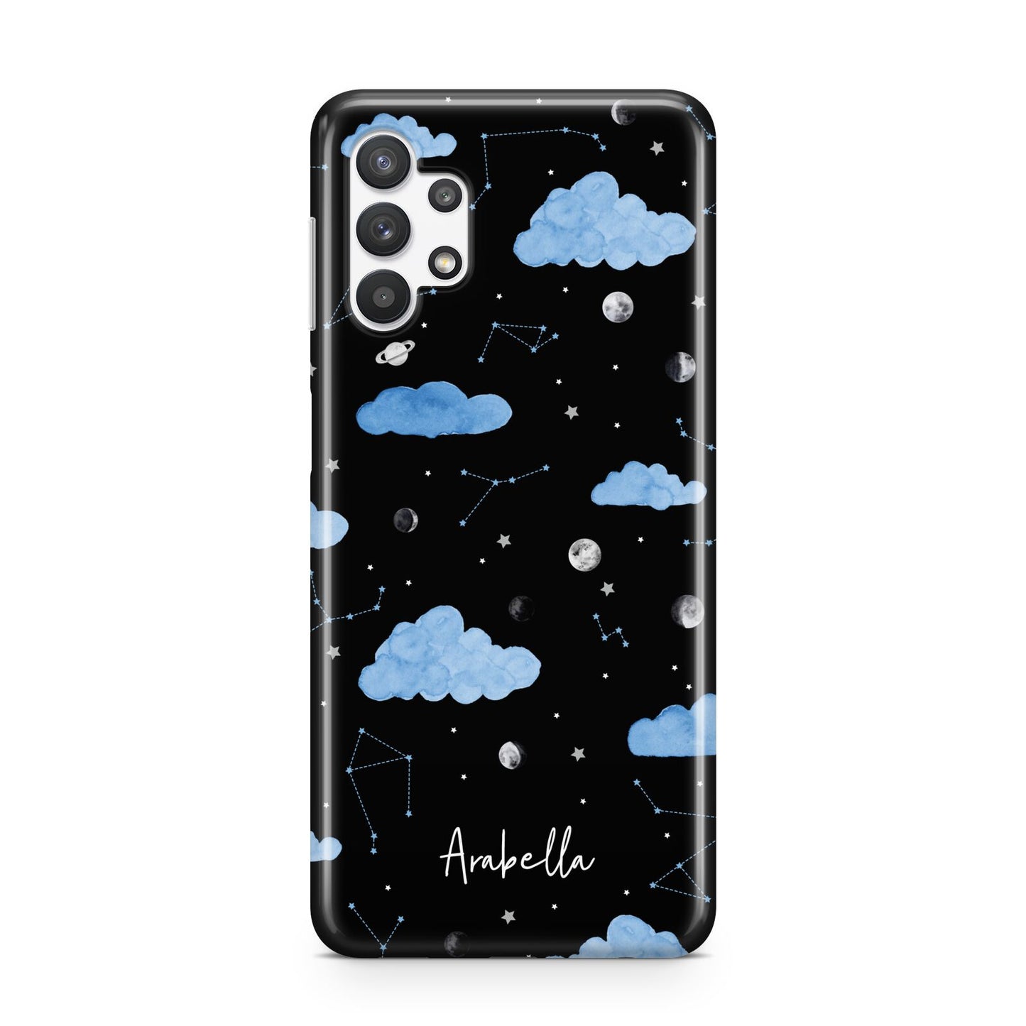 Cloudy Night Sky with Name Samsung A32 5G Case