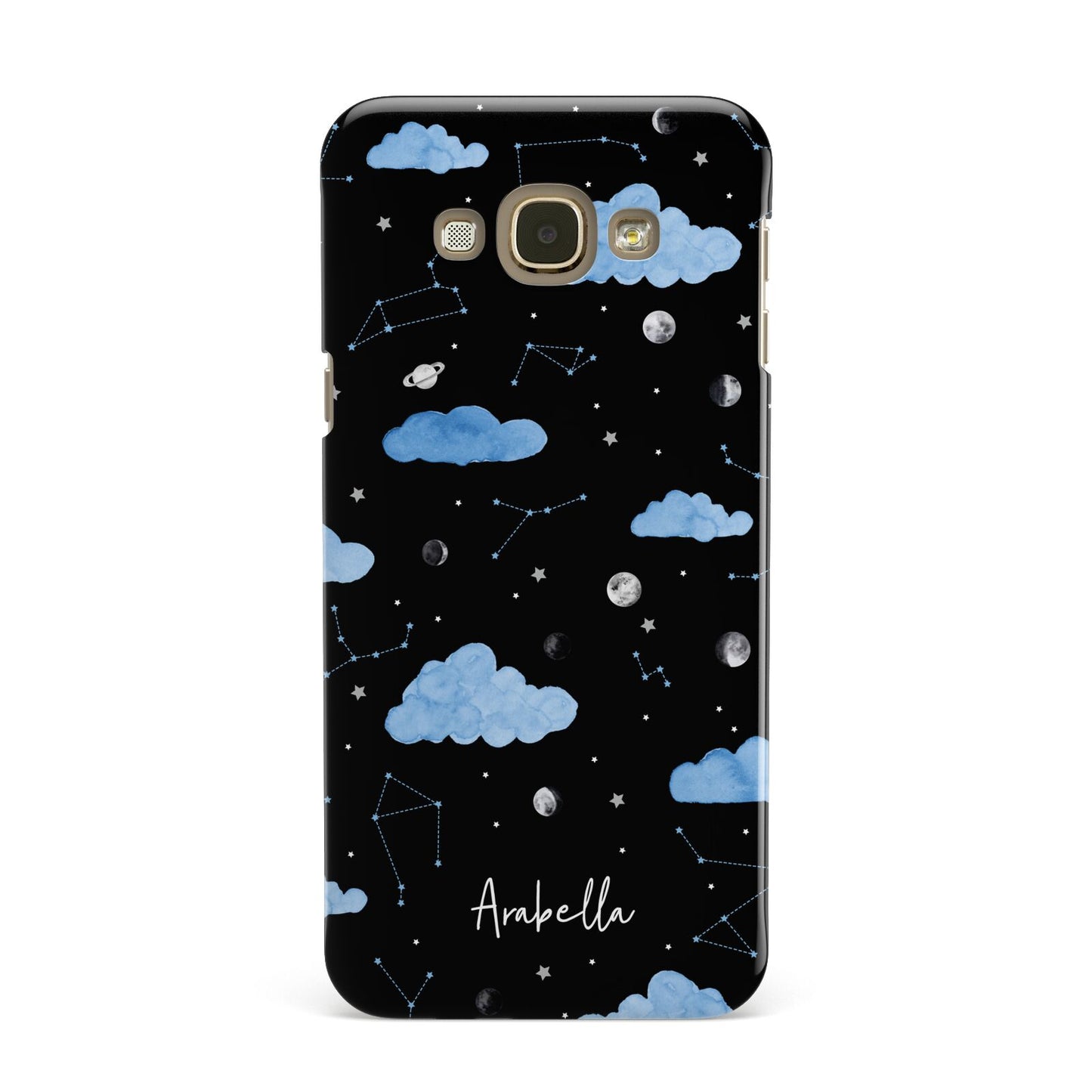 Cloudy Night Sky with Name Samsung Galaxy A8 Case
