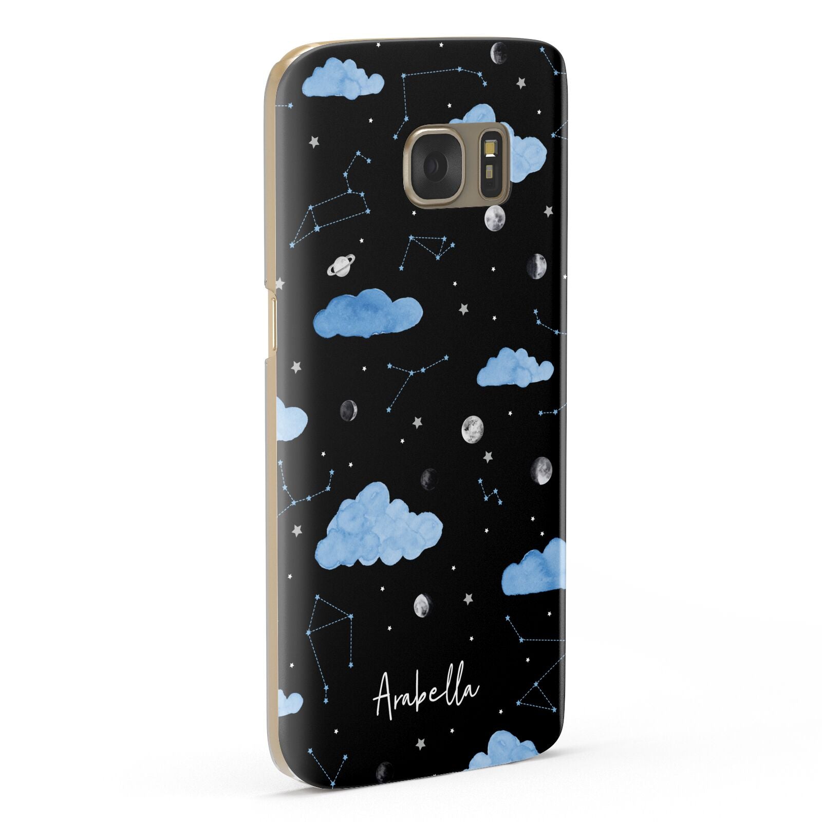 Cloudy Night Sky with Name Samsung Galaxy Case Fourty Five Degrees