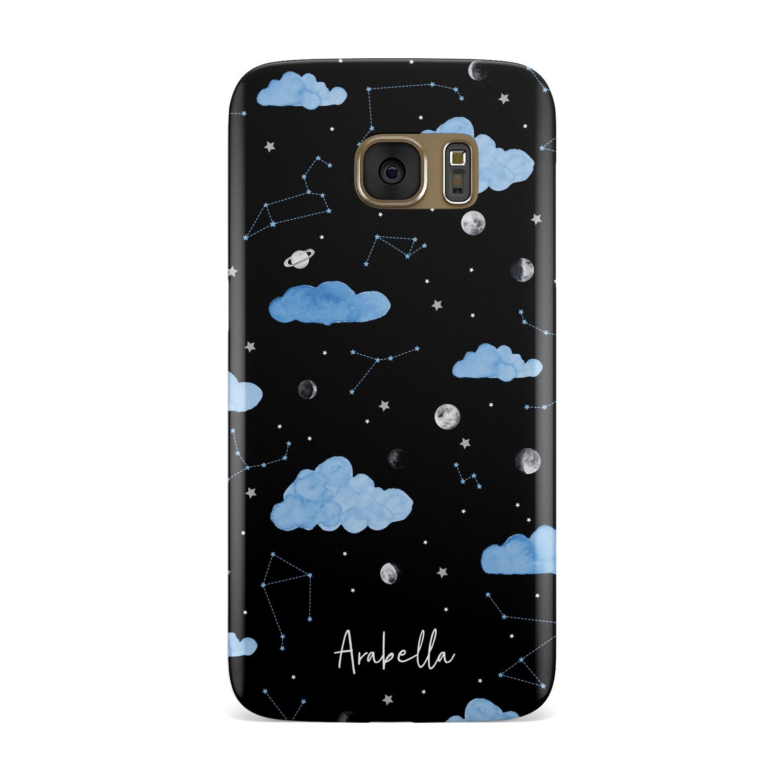 Cloudy Night Sky with Name Samsung Galaxy Case