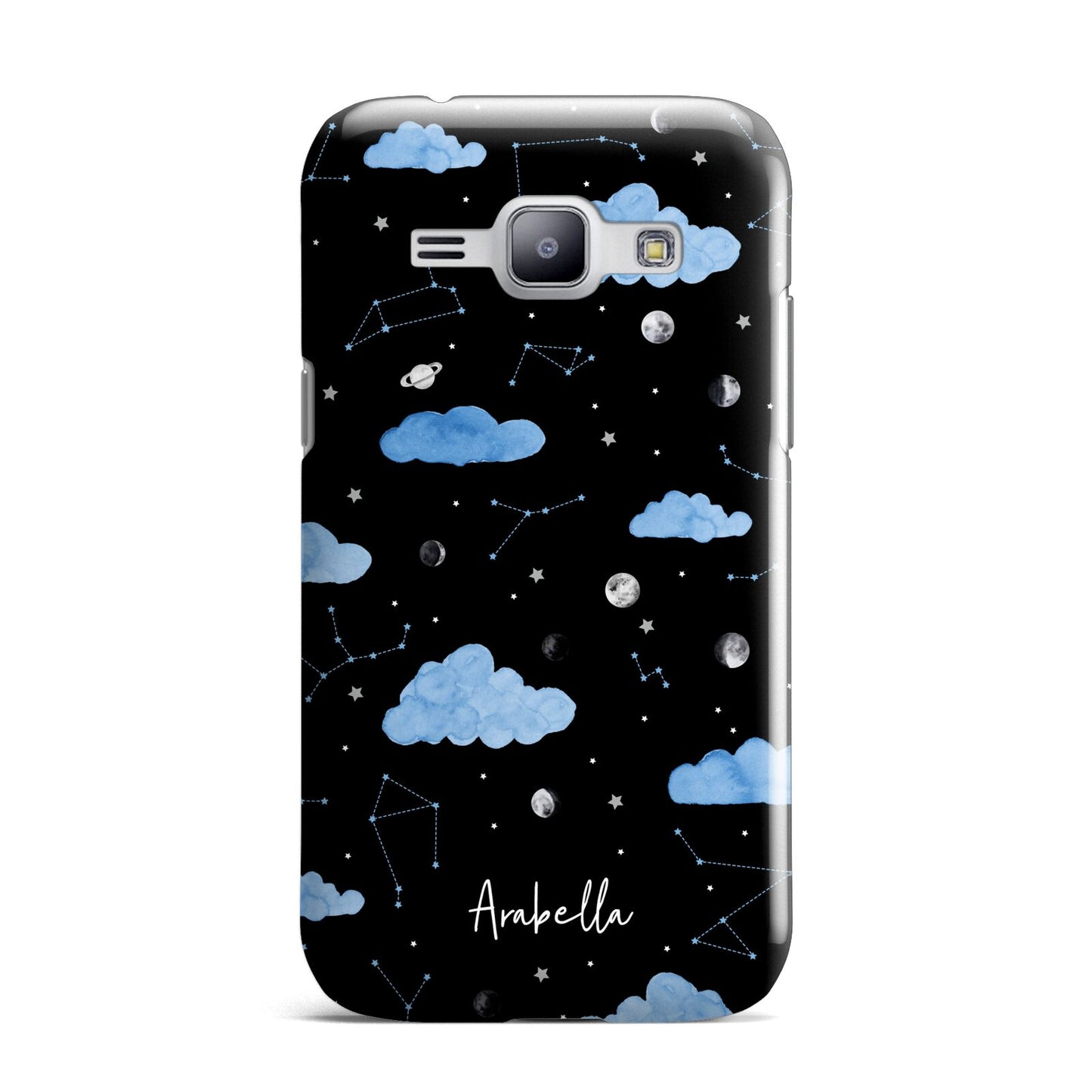 Cloudy Night Sky with Name Samsung Galaxy J1 2015 Case